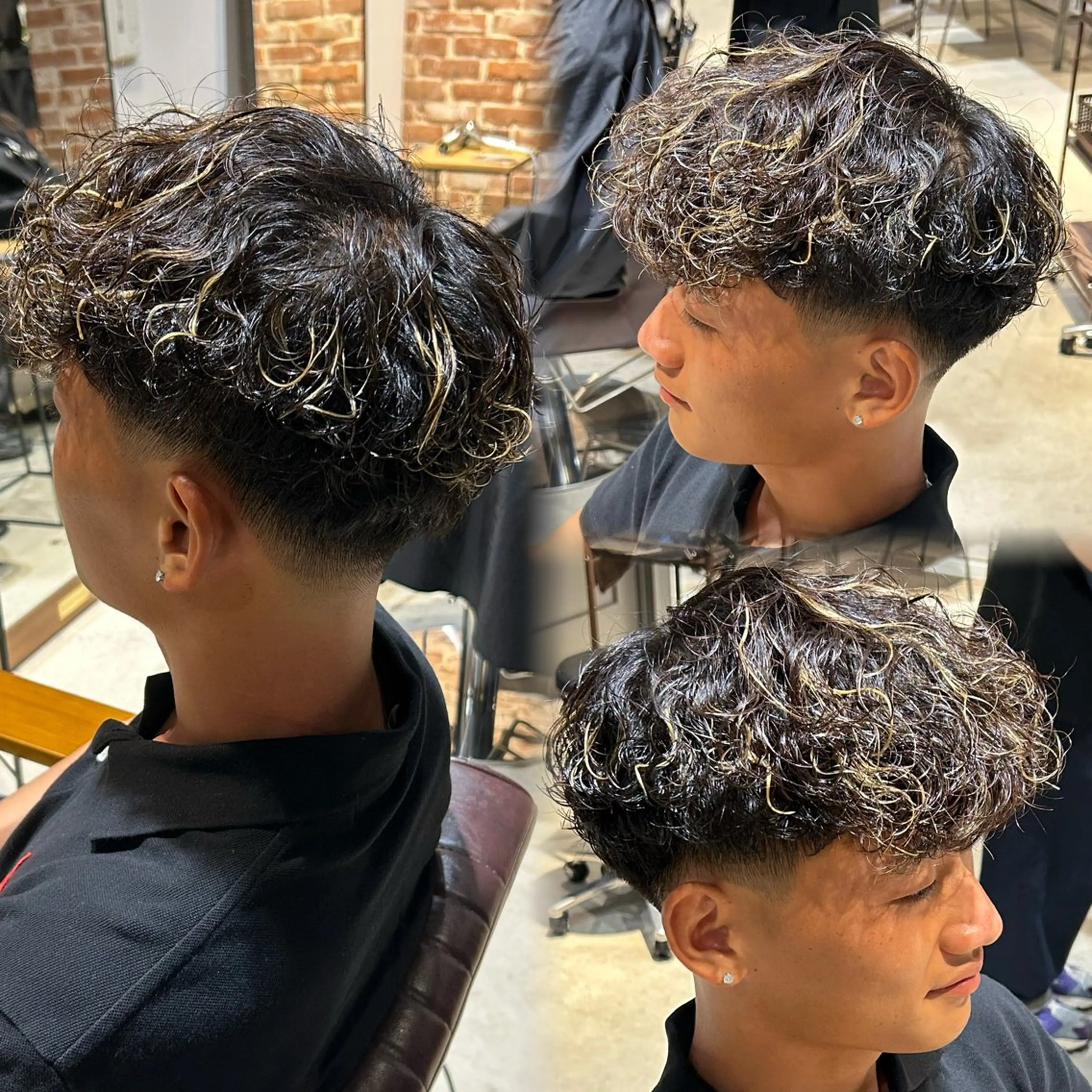 カラー パーマ メンズ 安達 脩人のヘアスタイル