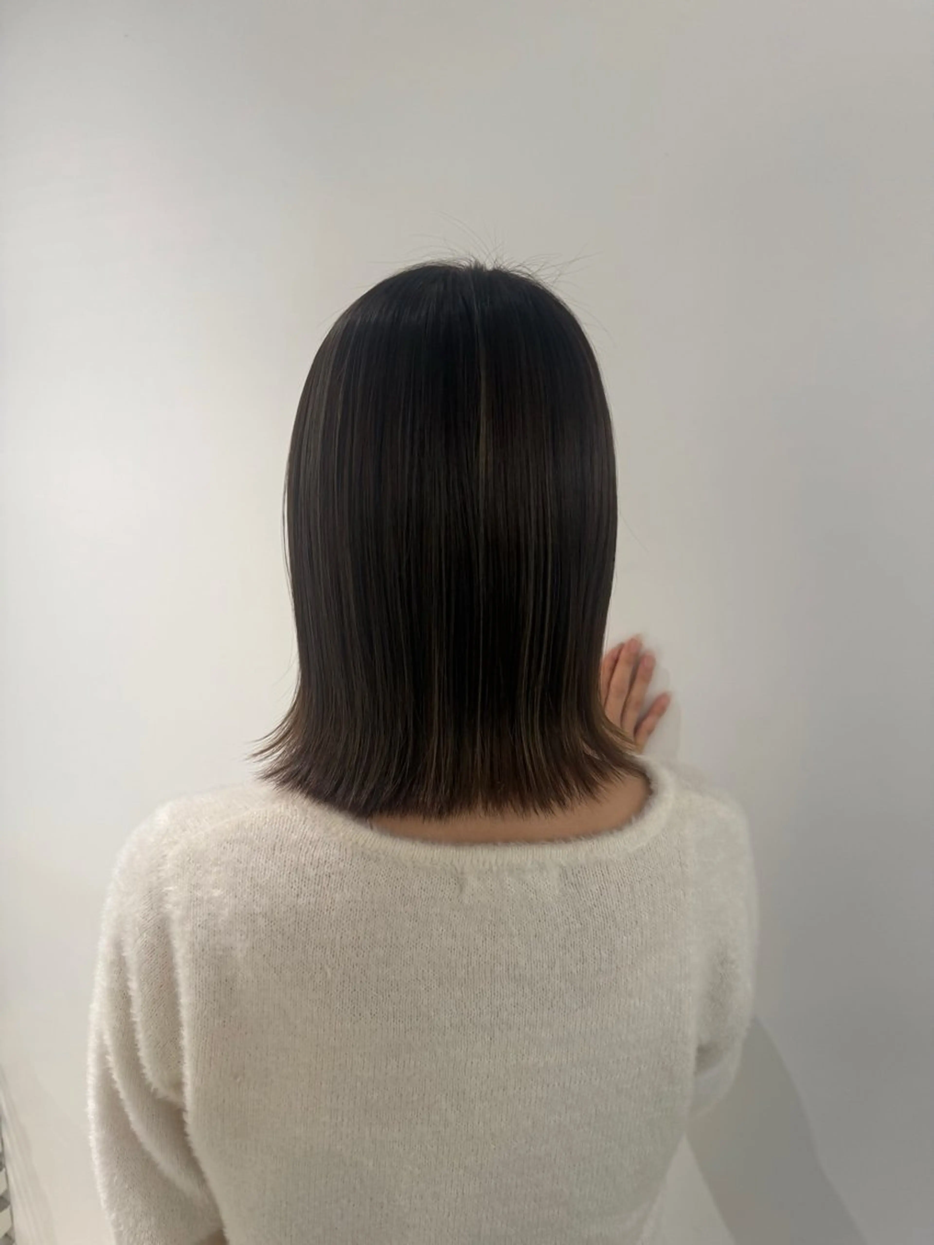 ミディアム パーマ ストレートパーマ 東 ちひろのヘアスタイル