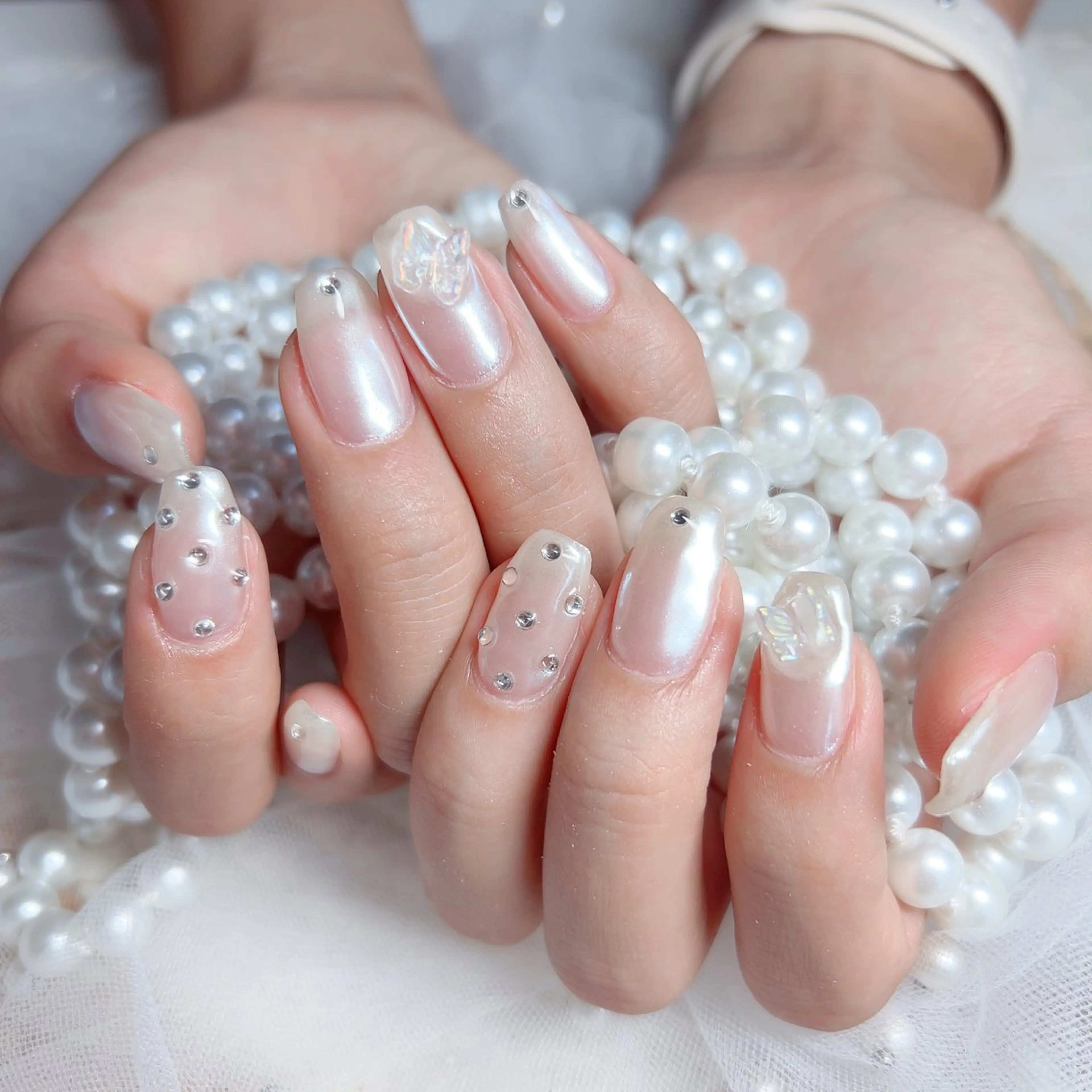 ネイル ハンドネイル M🌷nail 長さだし専門店のネイルデザイン