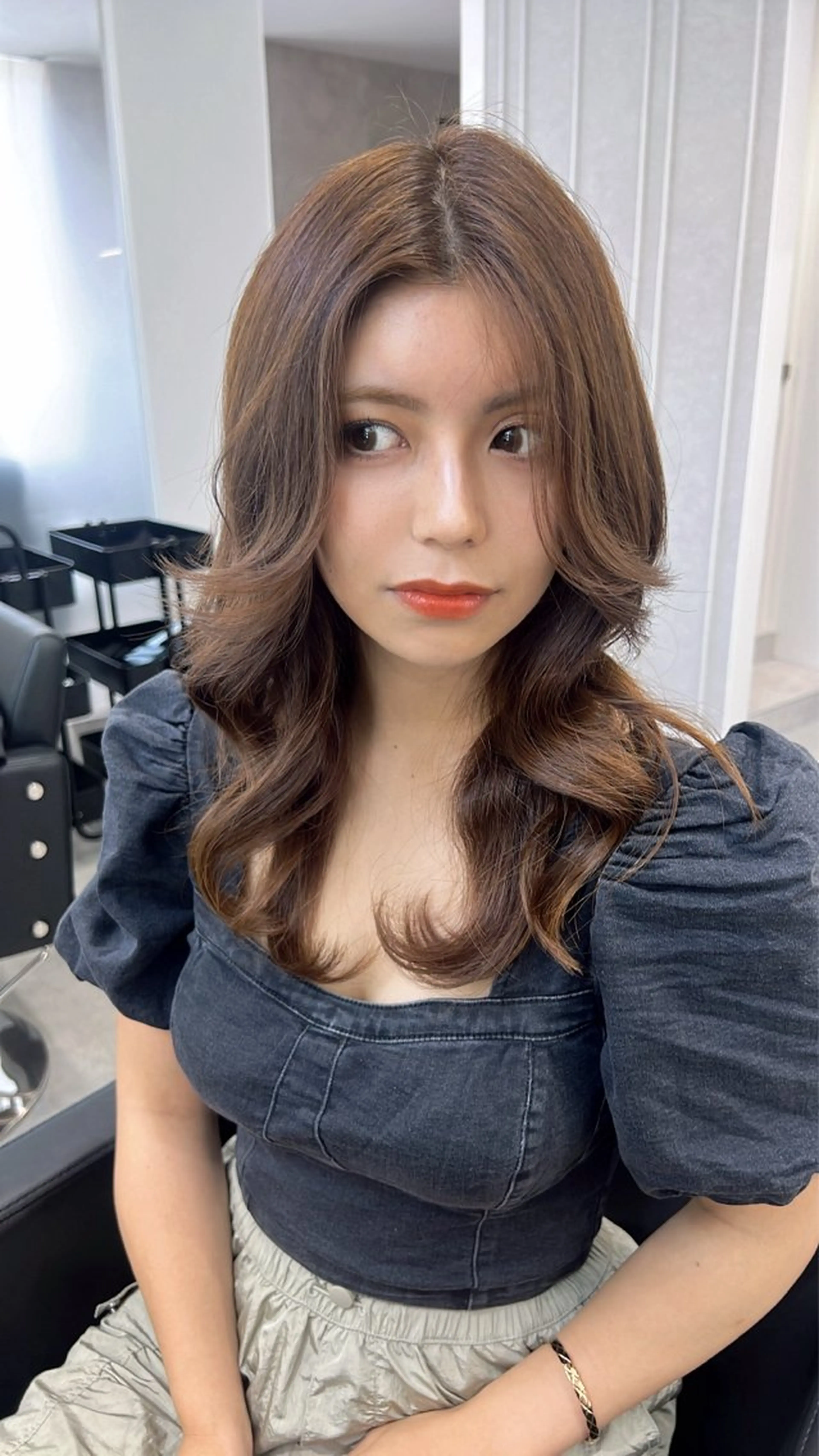 セミロング カラー 切りっぱなしボブ ショートボブ ベージュカラー ブリーチ ケアブリーチ カット ヘアカラー トリートメント GiseL天神カラー 髪質改善/ブリーチのヘアスタイル