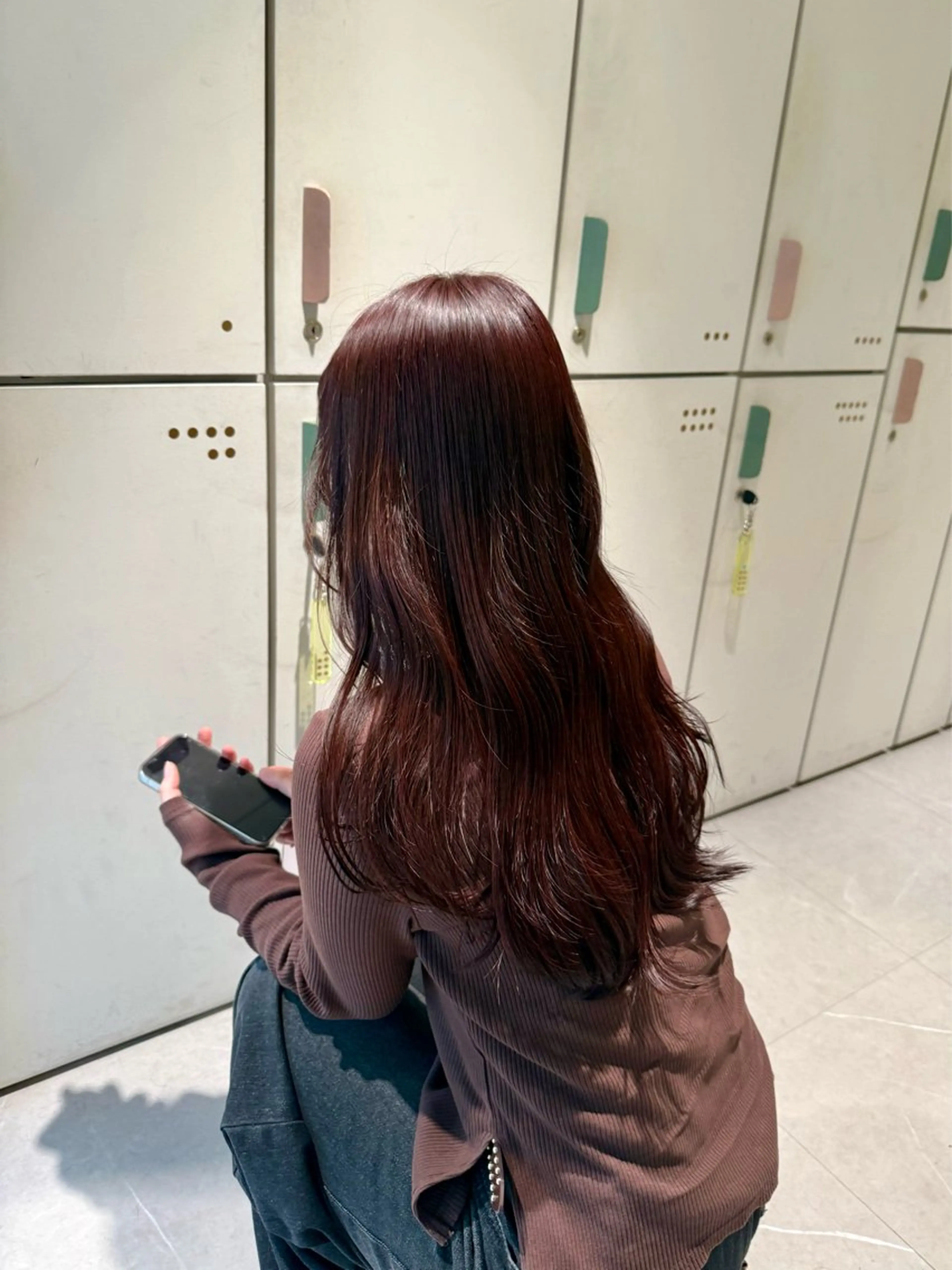 ロング カラー ブラウンカラー ヘアカラー 暖色カラー/艶髪/ 韓国/ひなのヘアスタイル