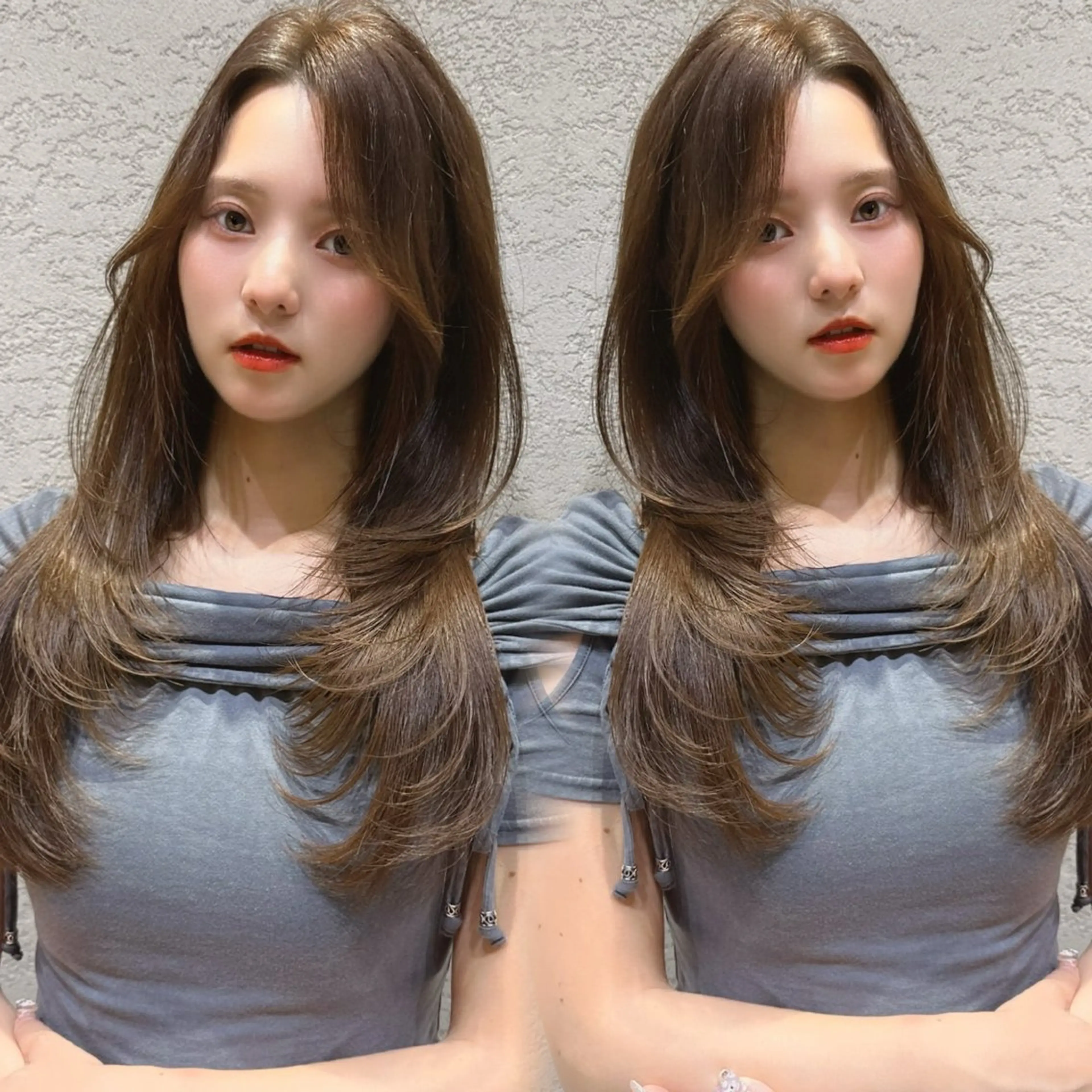 ロング カラー 似合わせカット カット ヘアカラー トリートメント レイヤー/髪質改善 Lond ambreのヘアスタイル