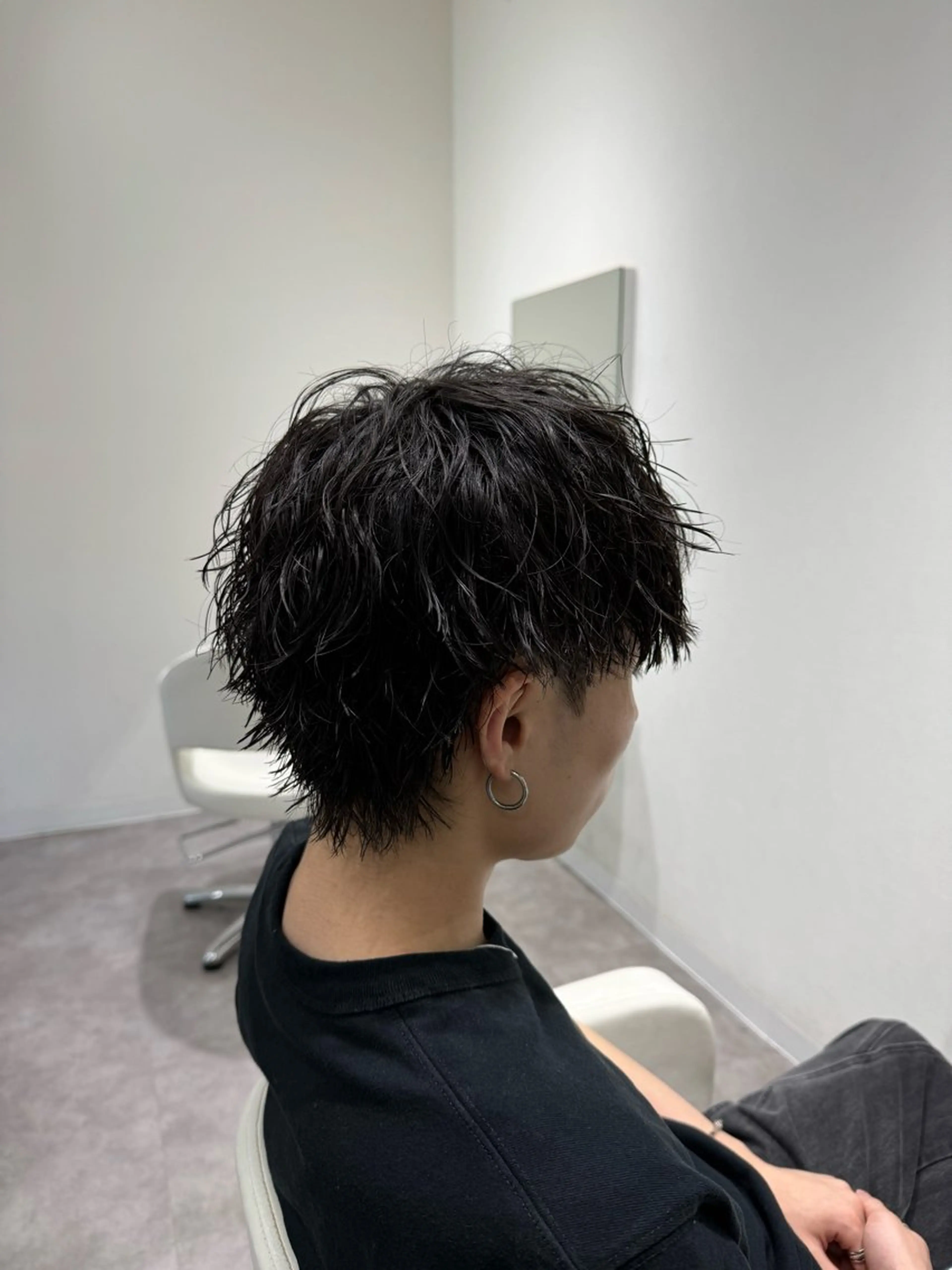 ミディアム ミディアムパーマ ウルフカット カット パーマ 岐阜No.1メンズ 美容師／村上達紀のヘアスタイル