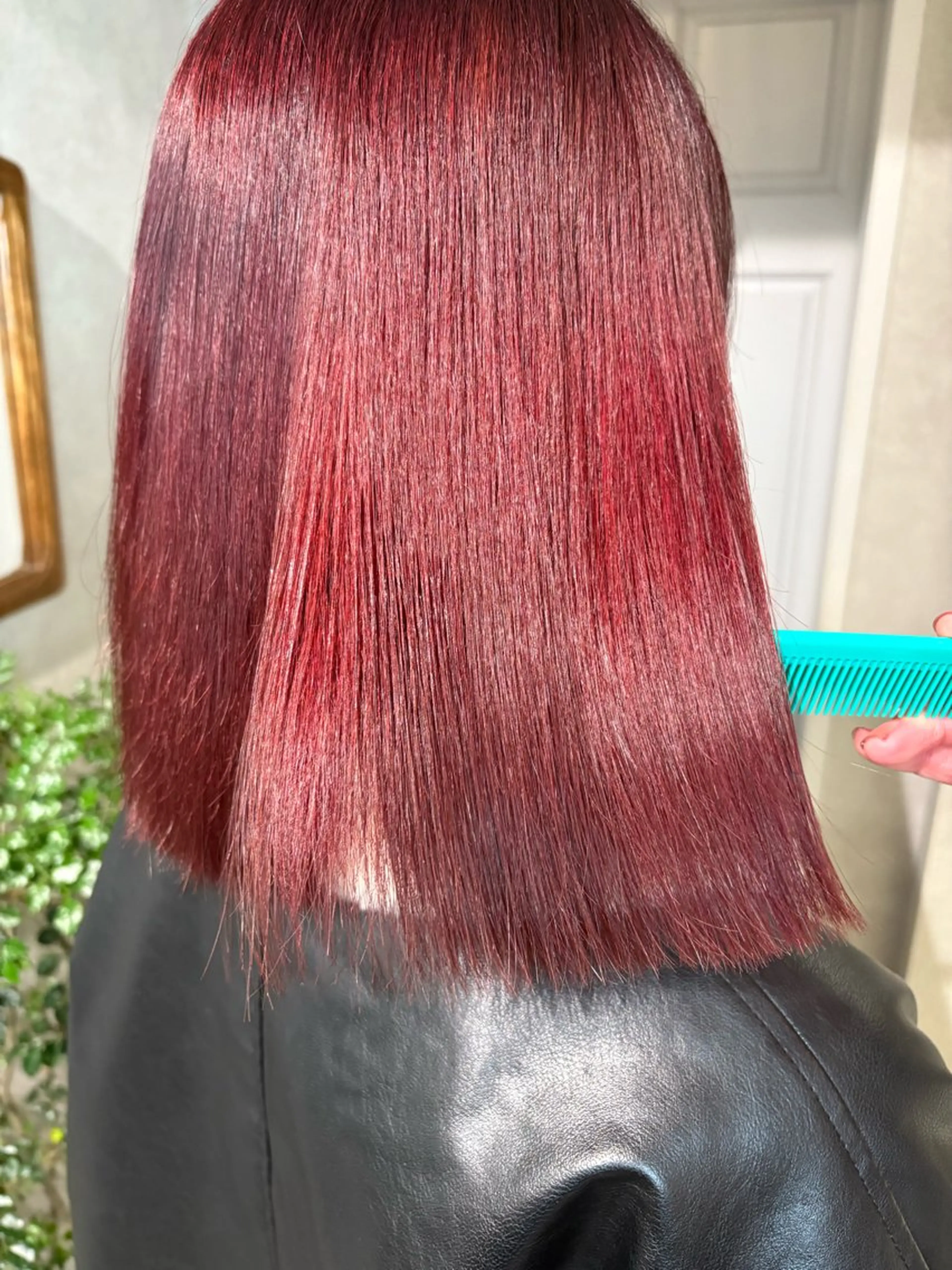 ミディアム カラー レッドカラー 髪質改善 トリートメント ヘアカラー トリートメント レイヤー/艶カラー/ KIHO🥥︎のヘアスタイル