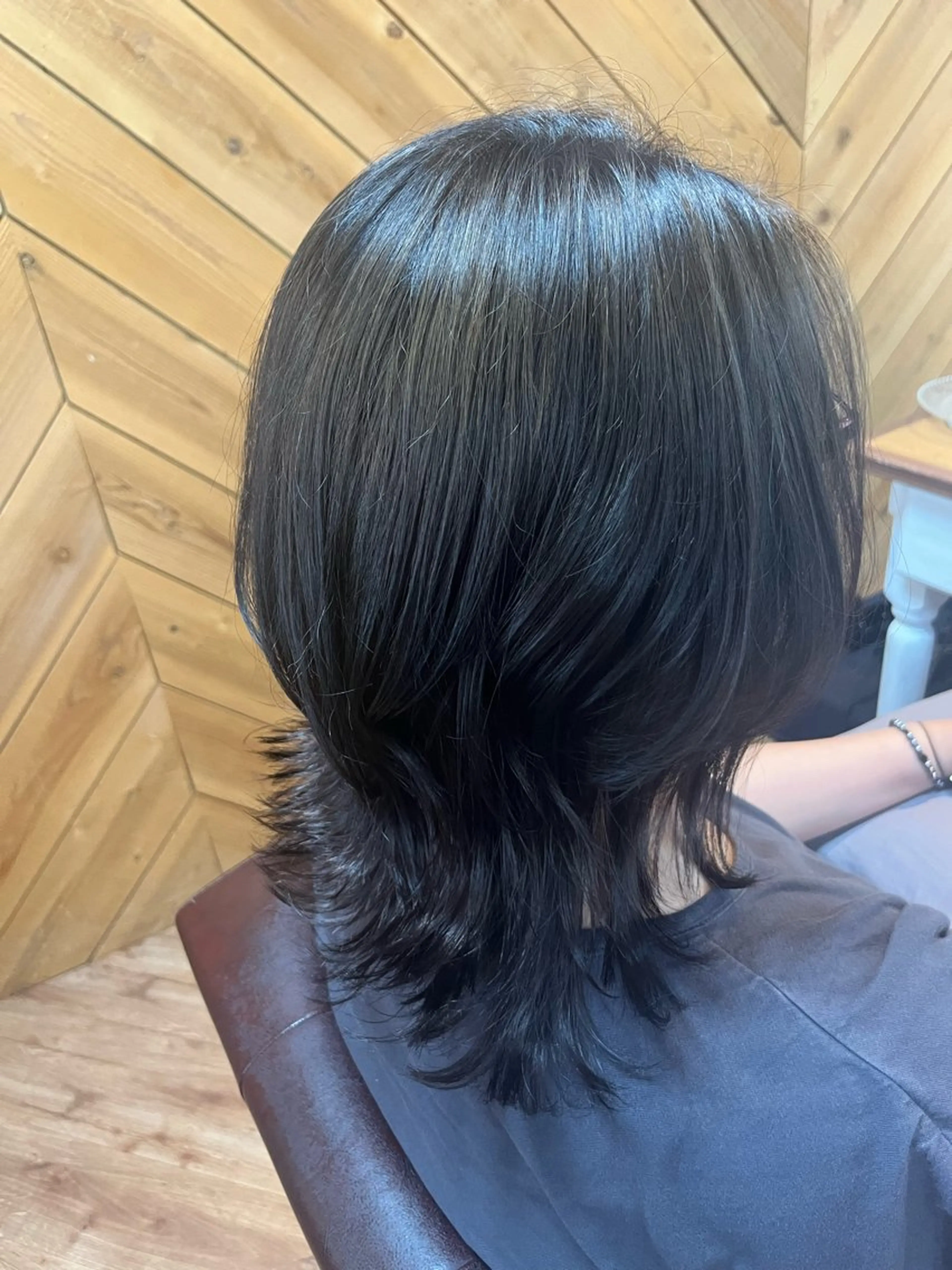 ミディアム レイヤーカット ウルフカット カット トリートメント モモ/心斎橋/メンズ カット/似合わせのヘアスタイル