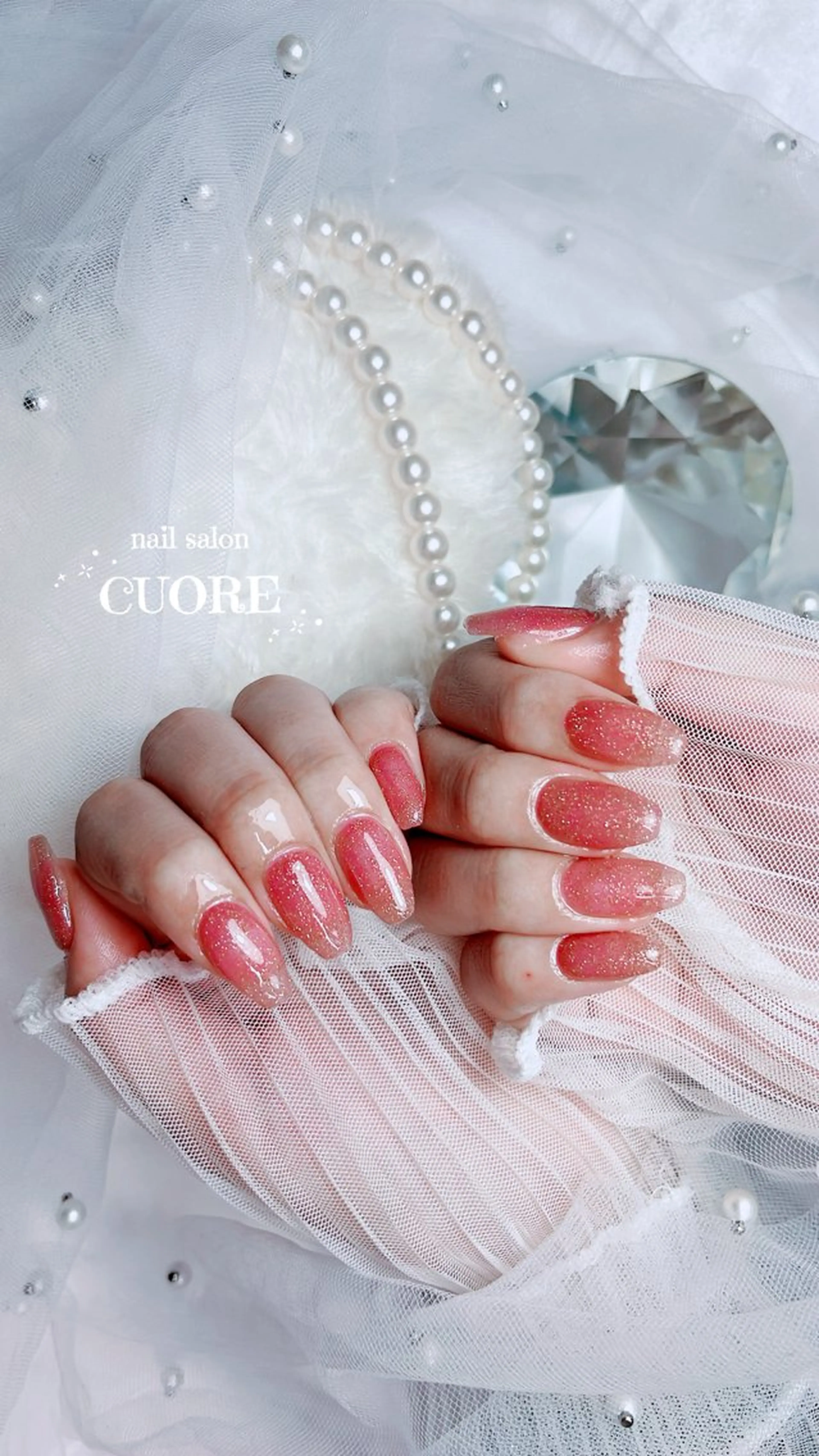 ネイル フラッシュネイル ワンカラーネイル シンプルネイル 春ネイル ハンドネイル nail salon CUOREのネイルデザイン
