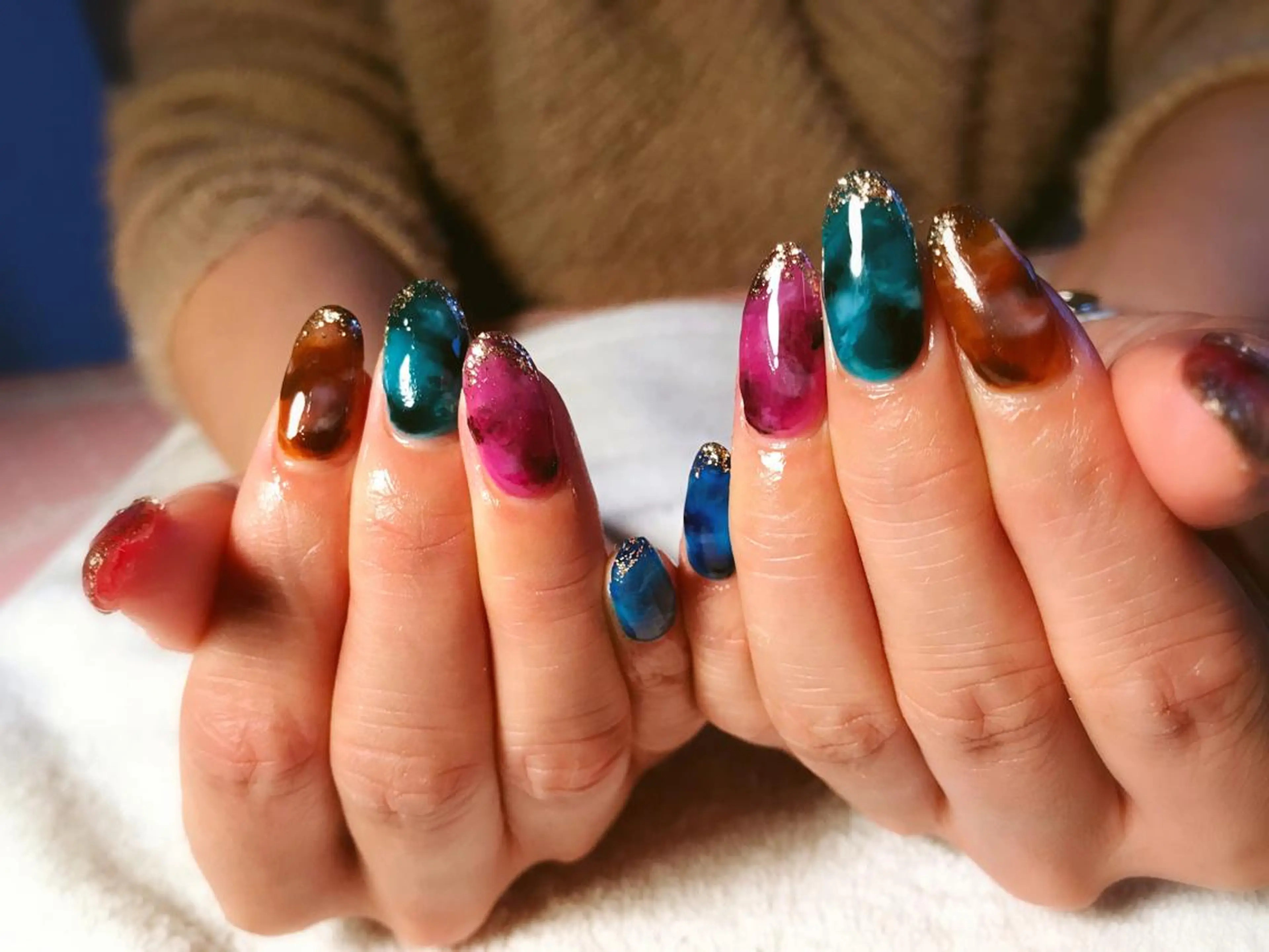 ネイル べっ甲ネイル クリアネイル Era nailのネイルデザイン