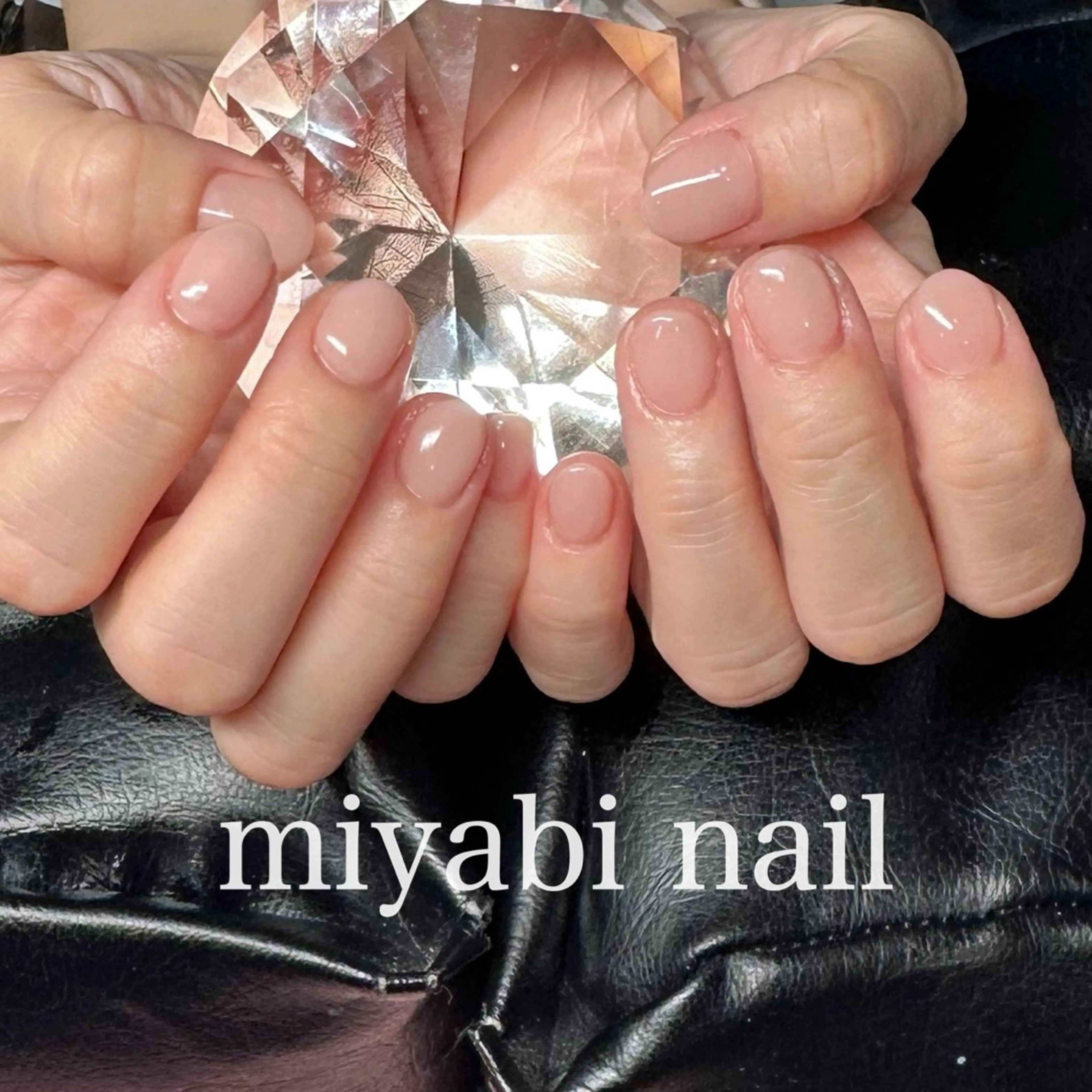 ネイル ジェルネイル 持ち込み オフィスネイル ピンク ショートネイル ハンドネイル miyabi nail 桂川駅近くのネイルデザイン