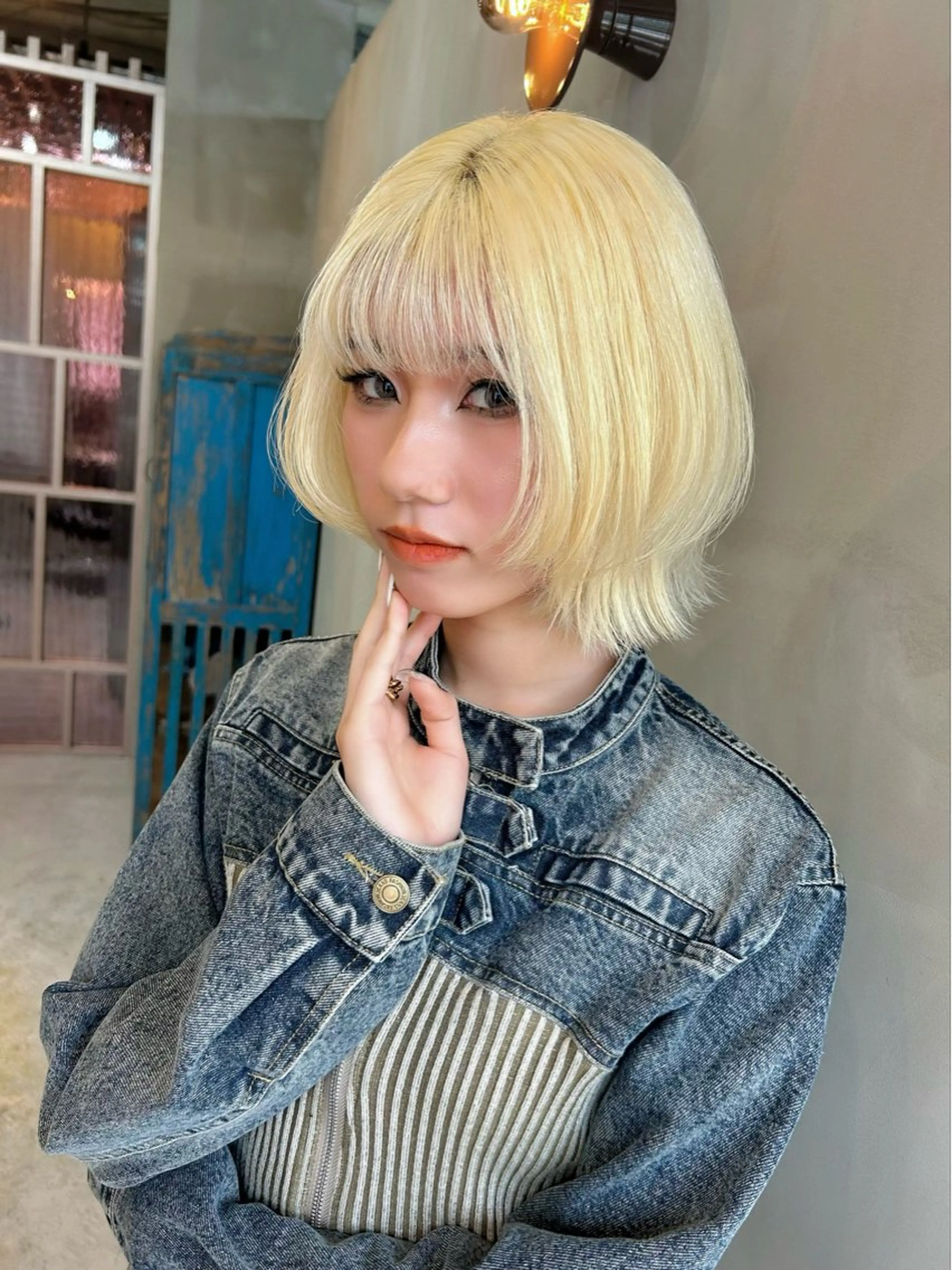 ミディアム ヘアカラー ハイトーン/ブリーチ 🧁soraのヘアスタイル