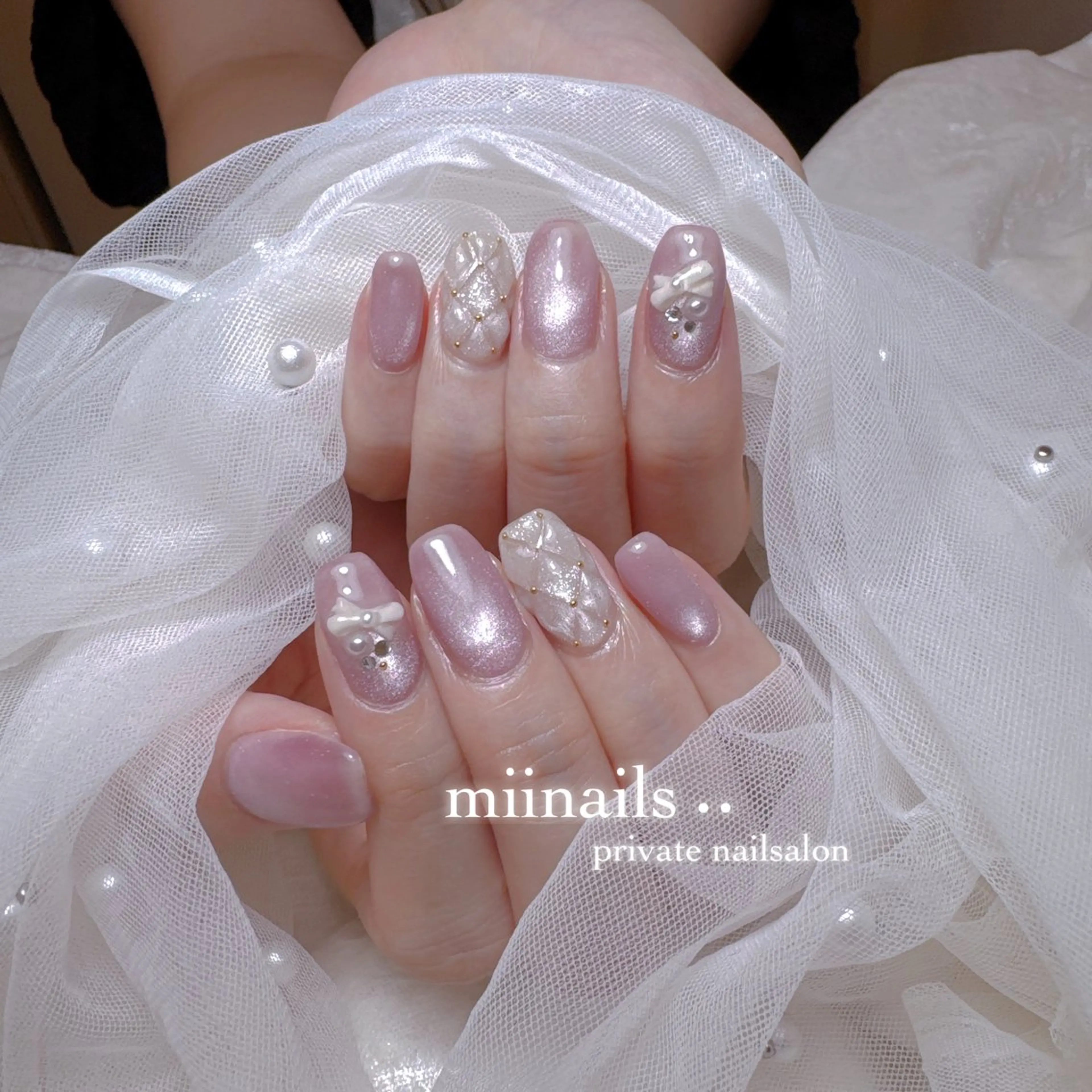 ネイル 韓国ネイル ワンホンネイル ハンドネイル nailsalon miinailsのネイルデザイン