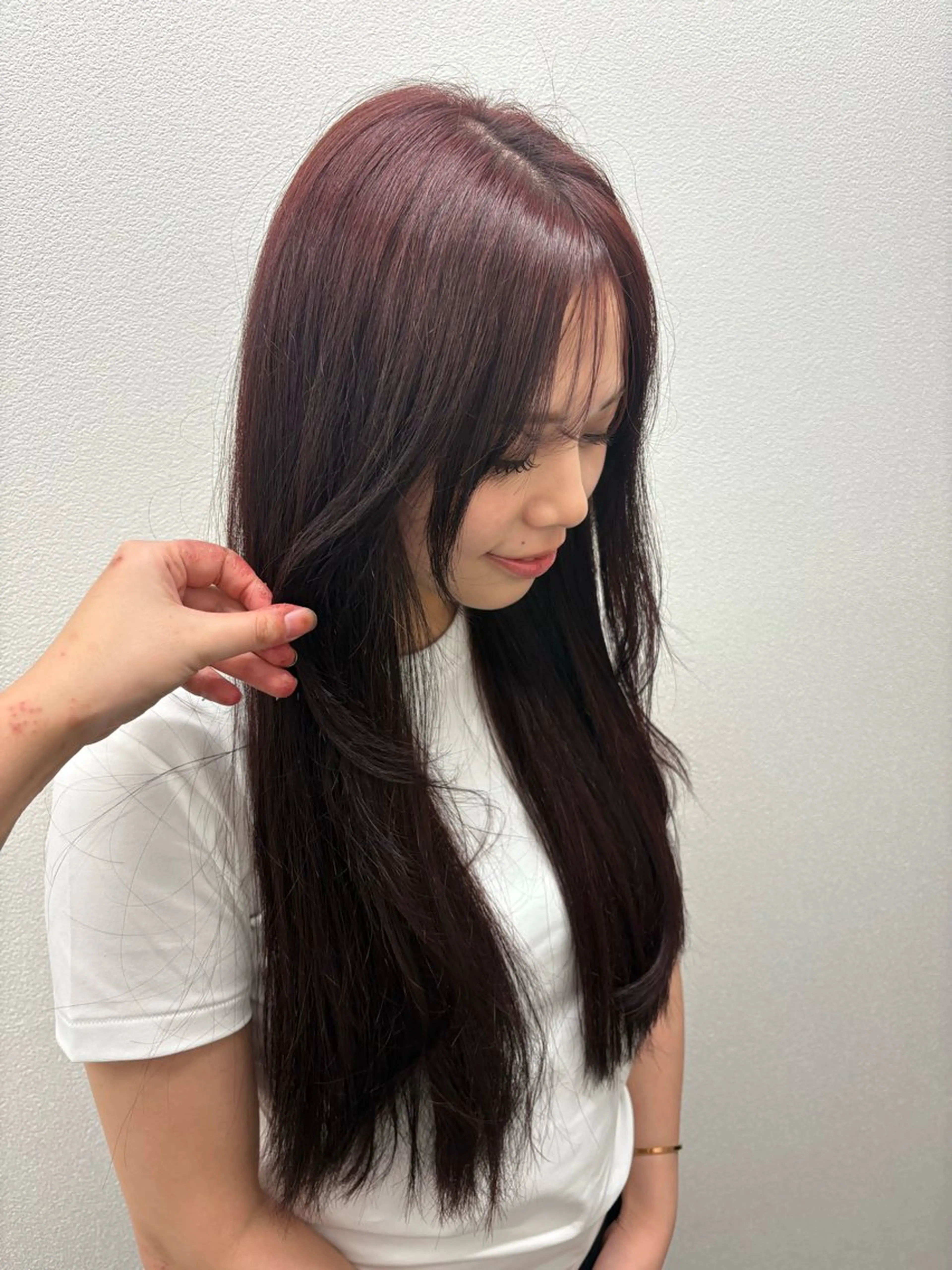 カラー ハイトーン/透明感 艶カラー/SAKI‎のヘアスタイル