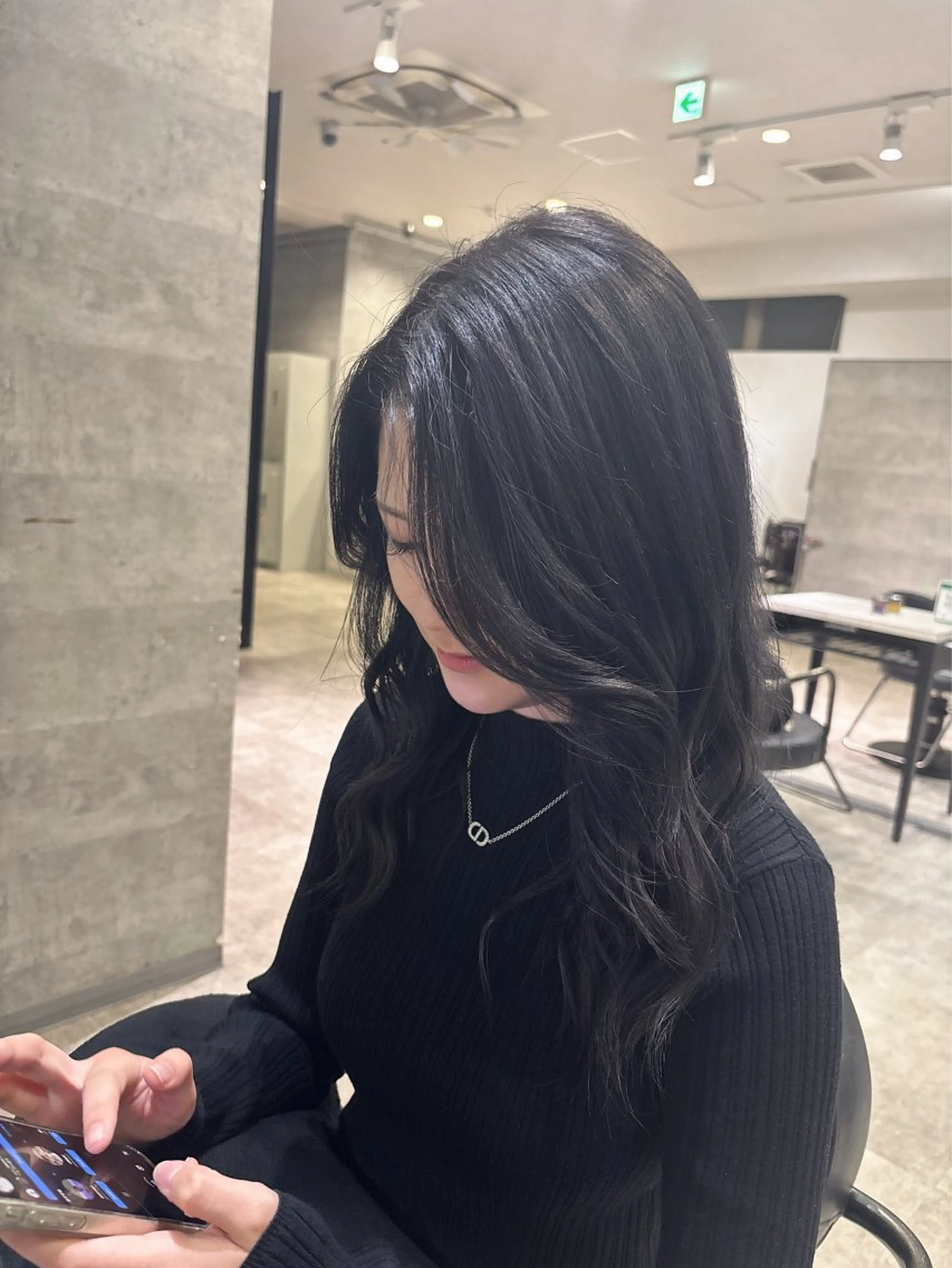 ロング カラー 青木 奏楽のヘアスタイル