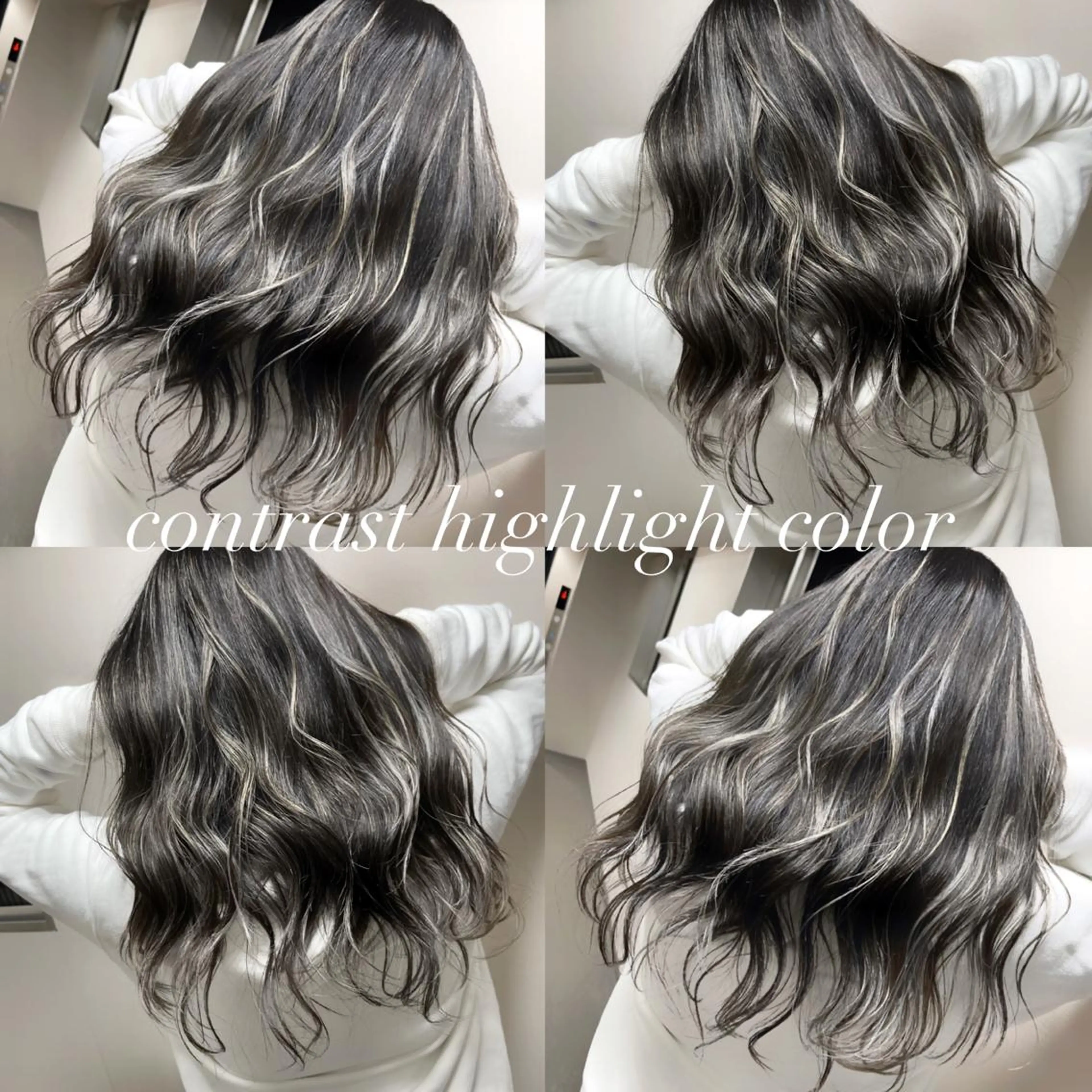 ロング カラー ハイライトカラー ハイライト カット ヘアカラー PARK by CREAM所属・松井那津子 /ハイライトブリーチのヘアスタイル