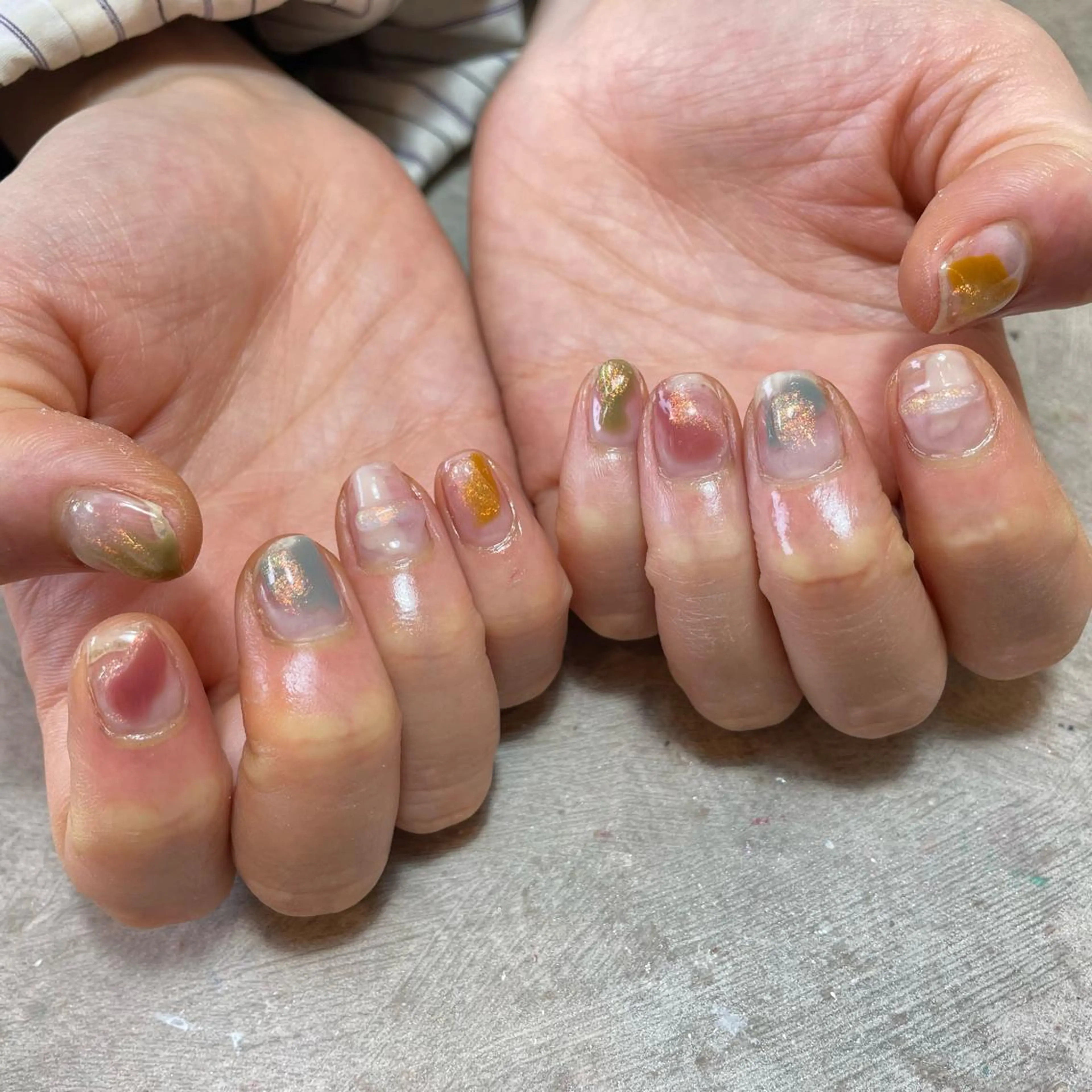 ネイル アートネイル クリアネイル ぷっくりネイル ハンドネイル bylaki_ haruka(K)のネイルデザイン