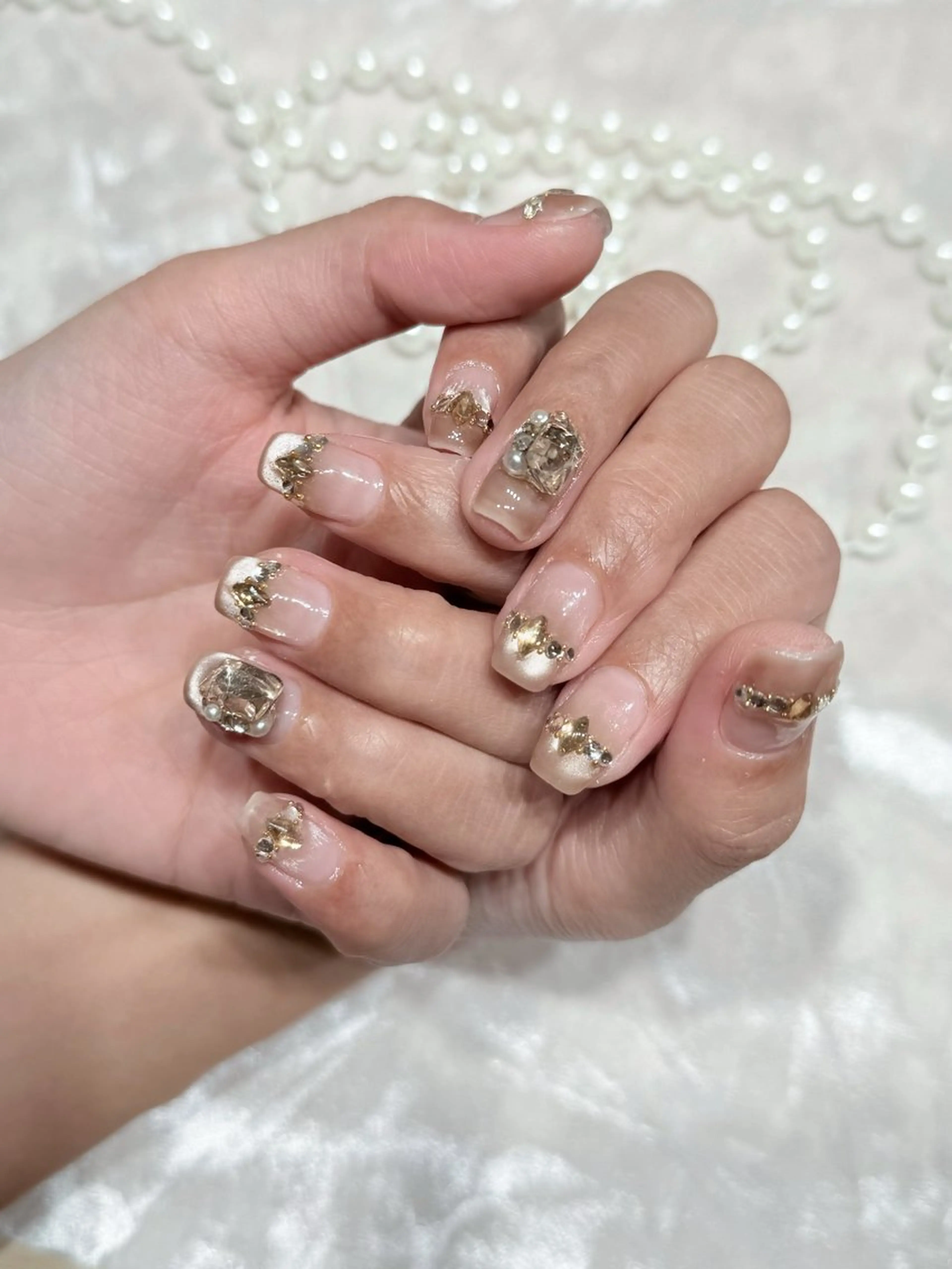ネイル アートネイル フットネイル ジェルネイル ハート マグネットネイル babarla Nailのネイルデザイン