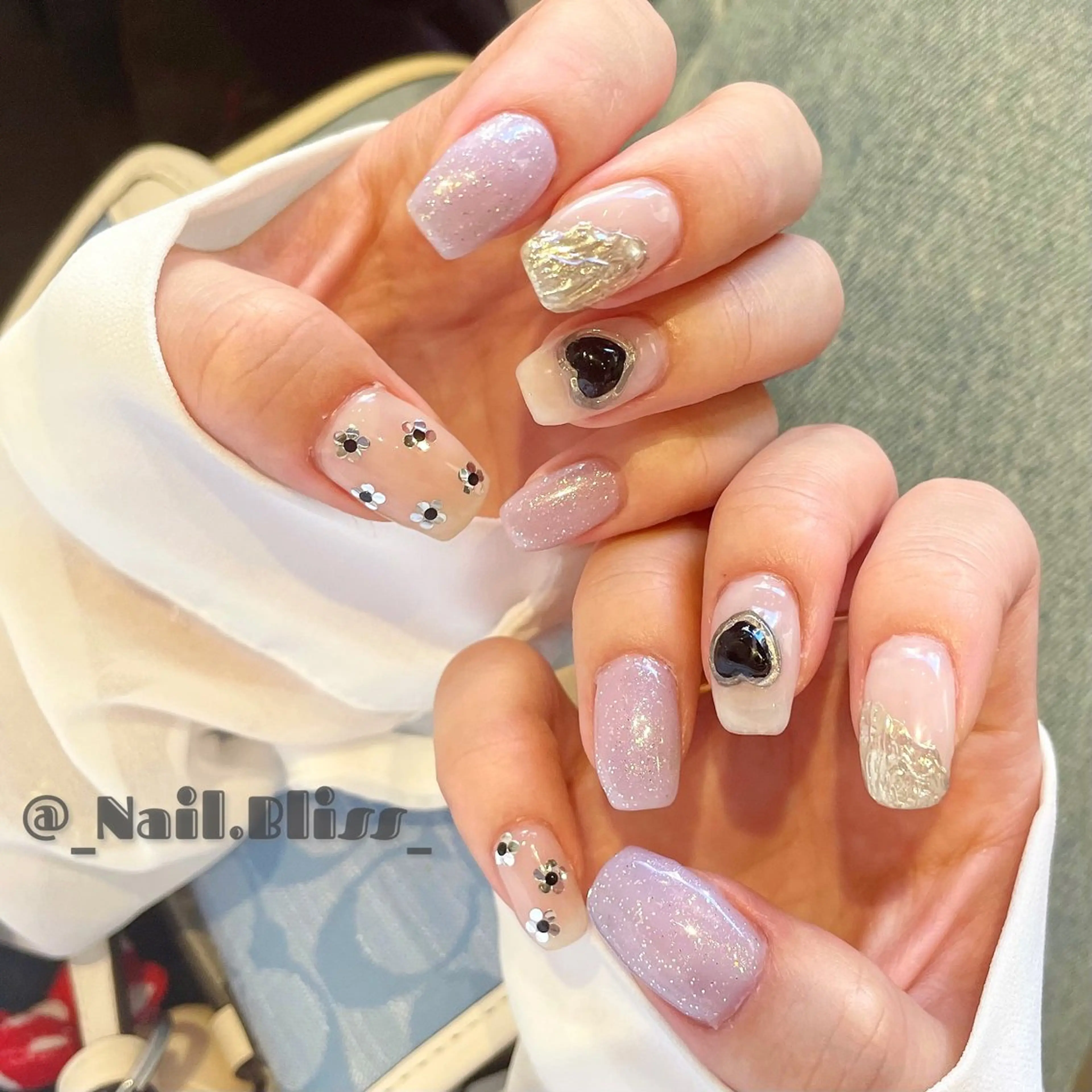 ネイル ハート ニュアンスネイル ハンドネイル NAIL BLISSのネイルデザイン