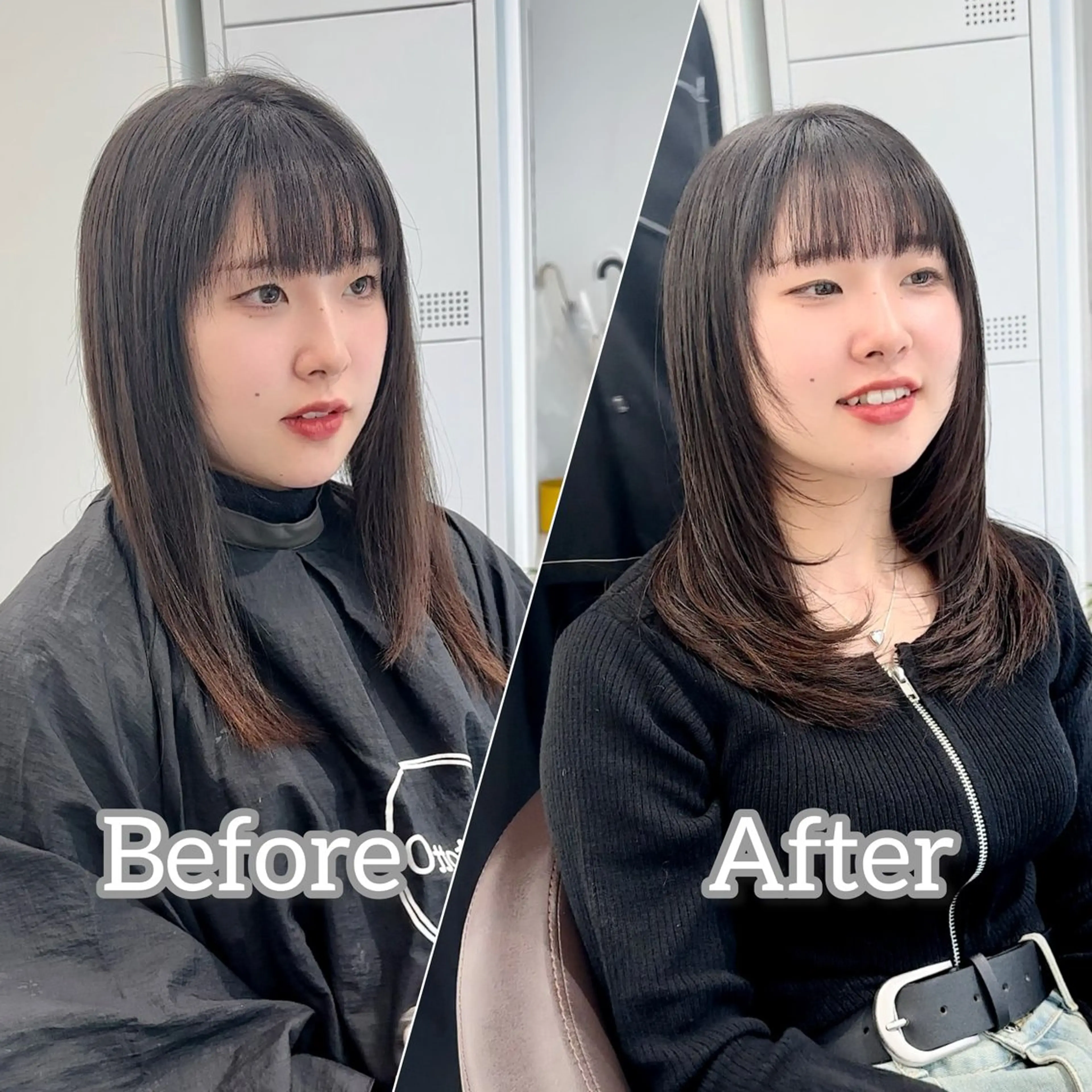 ミディアム カラー ブリーチなし/レイヤ ー特化🌈Tommyのヘアスタイル