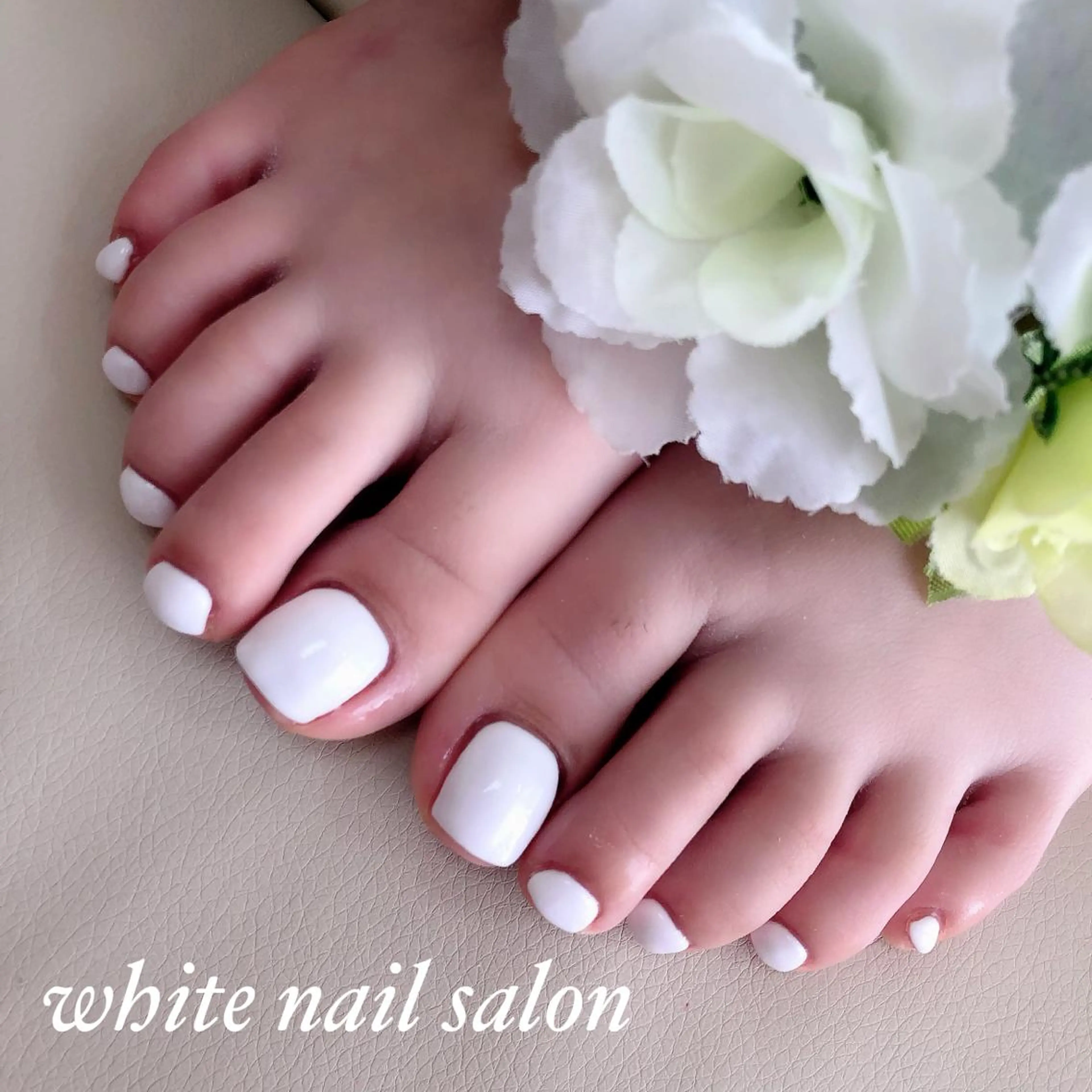 ネイル アートネイル フレンチネイル ジェルネイル ハードジェル 持ち込み フットネイル white nail salonのネイルデザイン