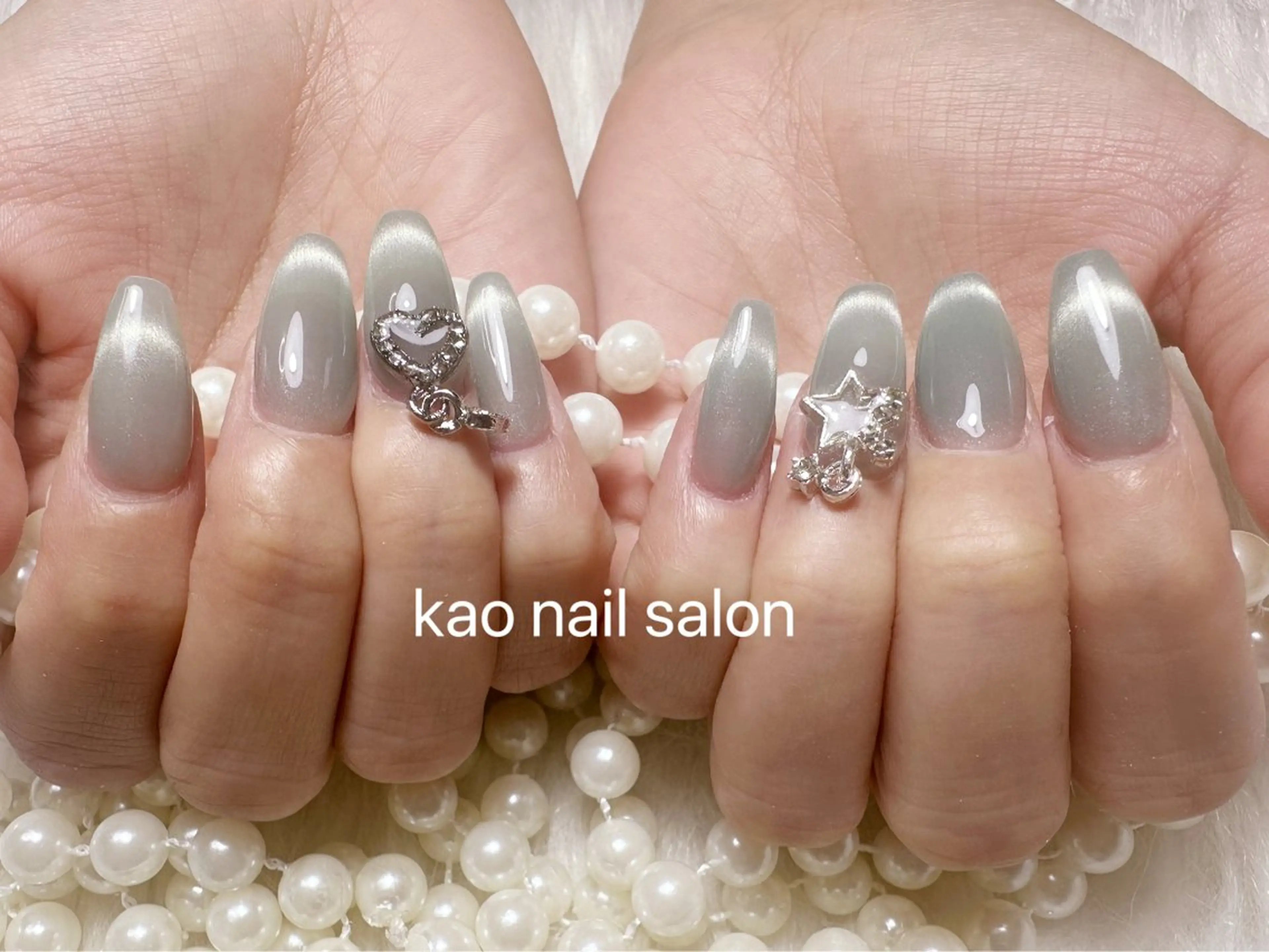 ネイル ハンドネイル kao nail マグネット/長さだしのネイルデザイン