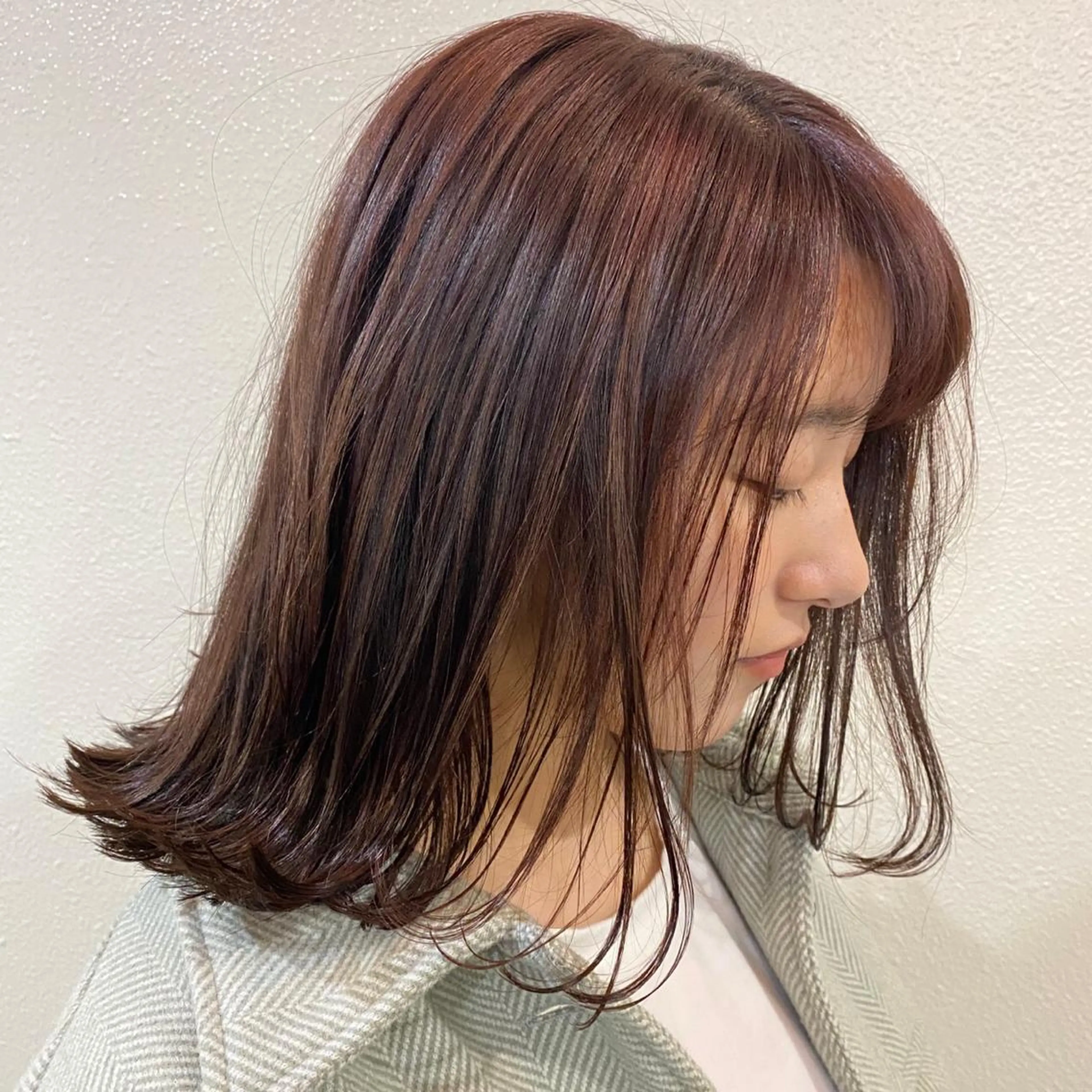 セミロング カラー パーマ ヘアアレンジ メンズ キッズ ネイル マツエク・マツパ 女性専用サロン梅田 髪質改善カラーakiのヘアスタイル