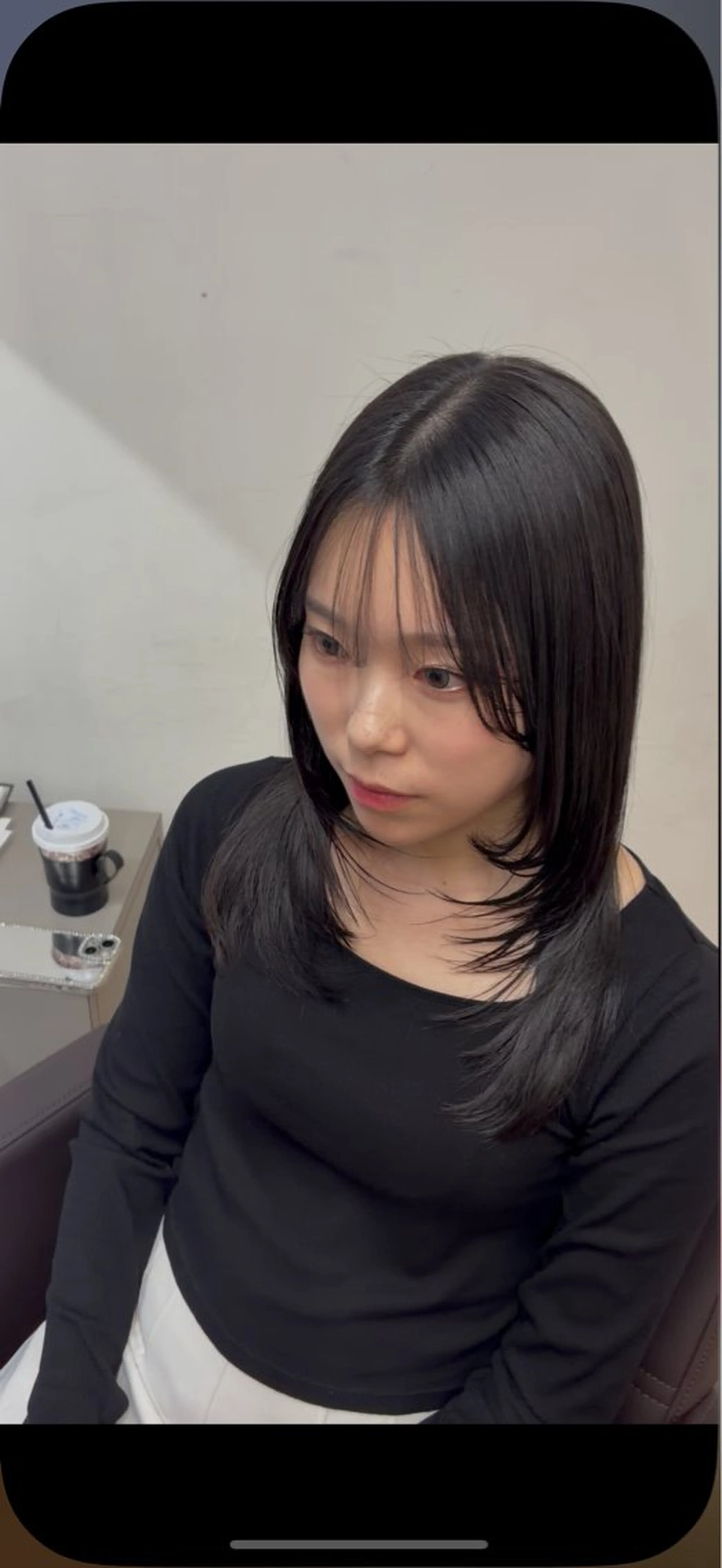 ロング 韓国風ヘア レイヤーカット ロング 堀川 なつみのヘアスタイル