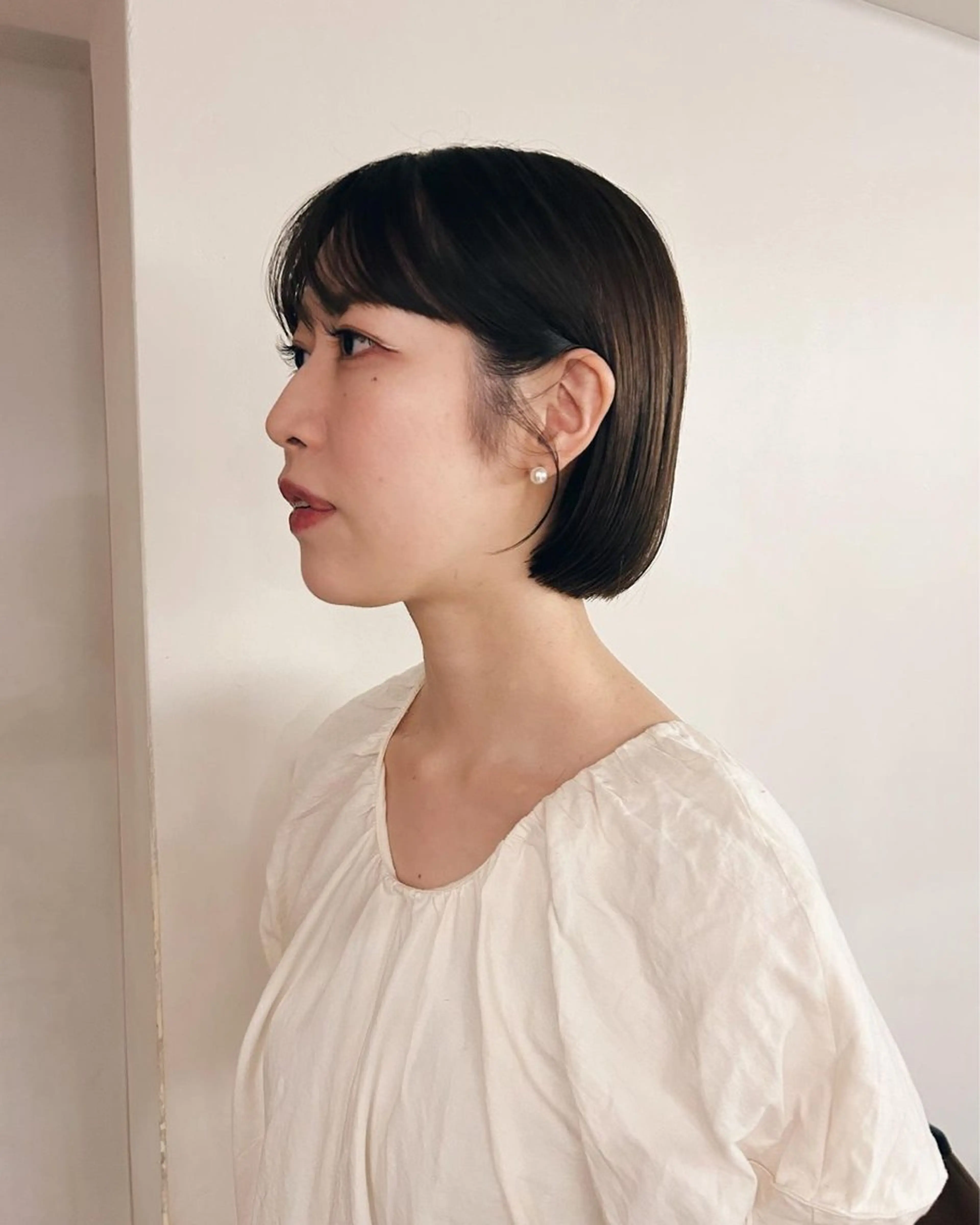 ミディアム 切りっぱなしボブ ボブ トリートメント 🌿ボブ パーマ高橋啓太🌿のヘアスタイル