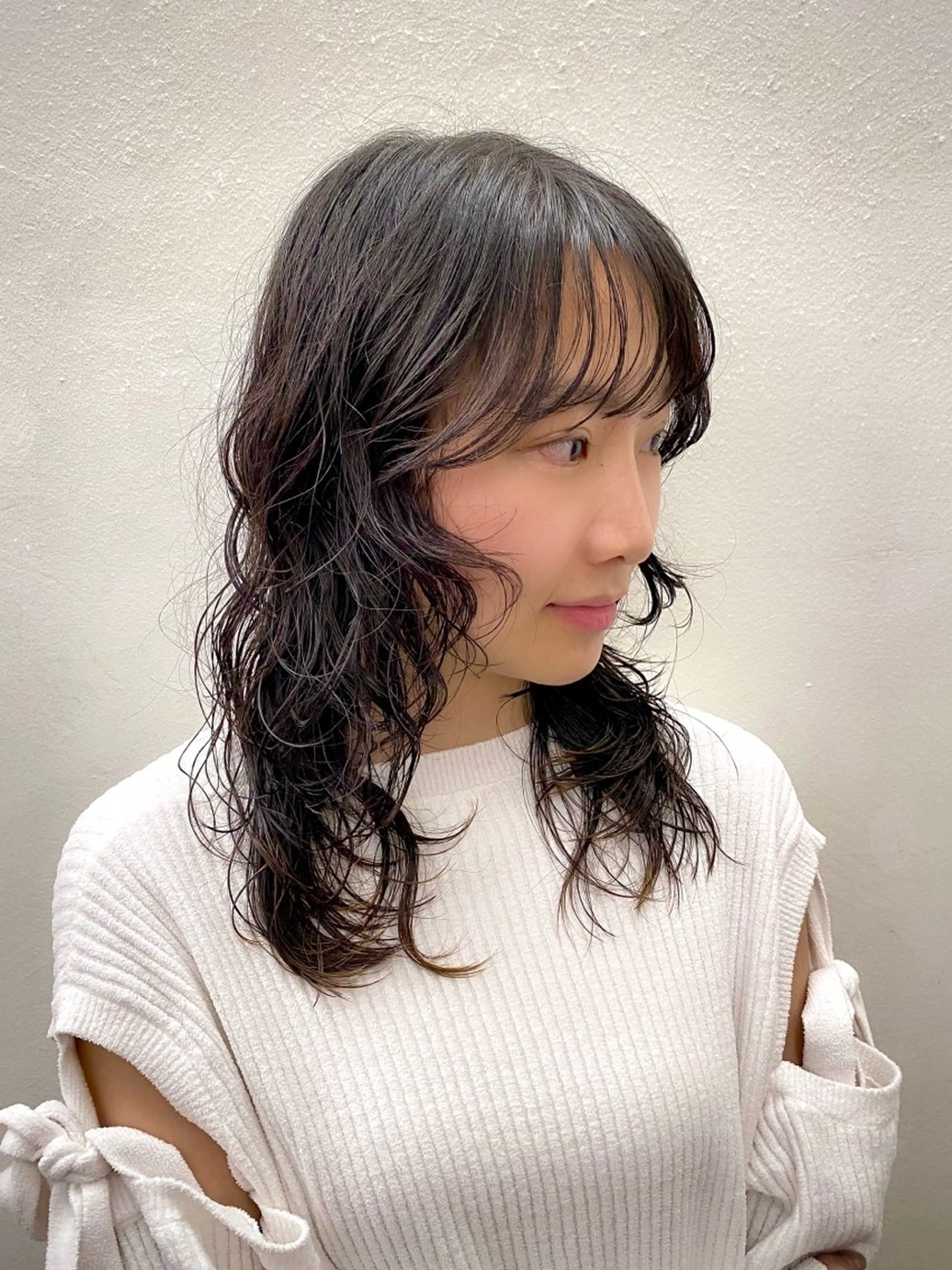 セミロング パーマ カット パーマ トリートメント 似合わせレイヤー/ パーマヘア/高倉のヘアスタイル