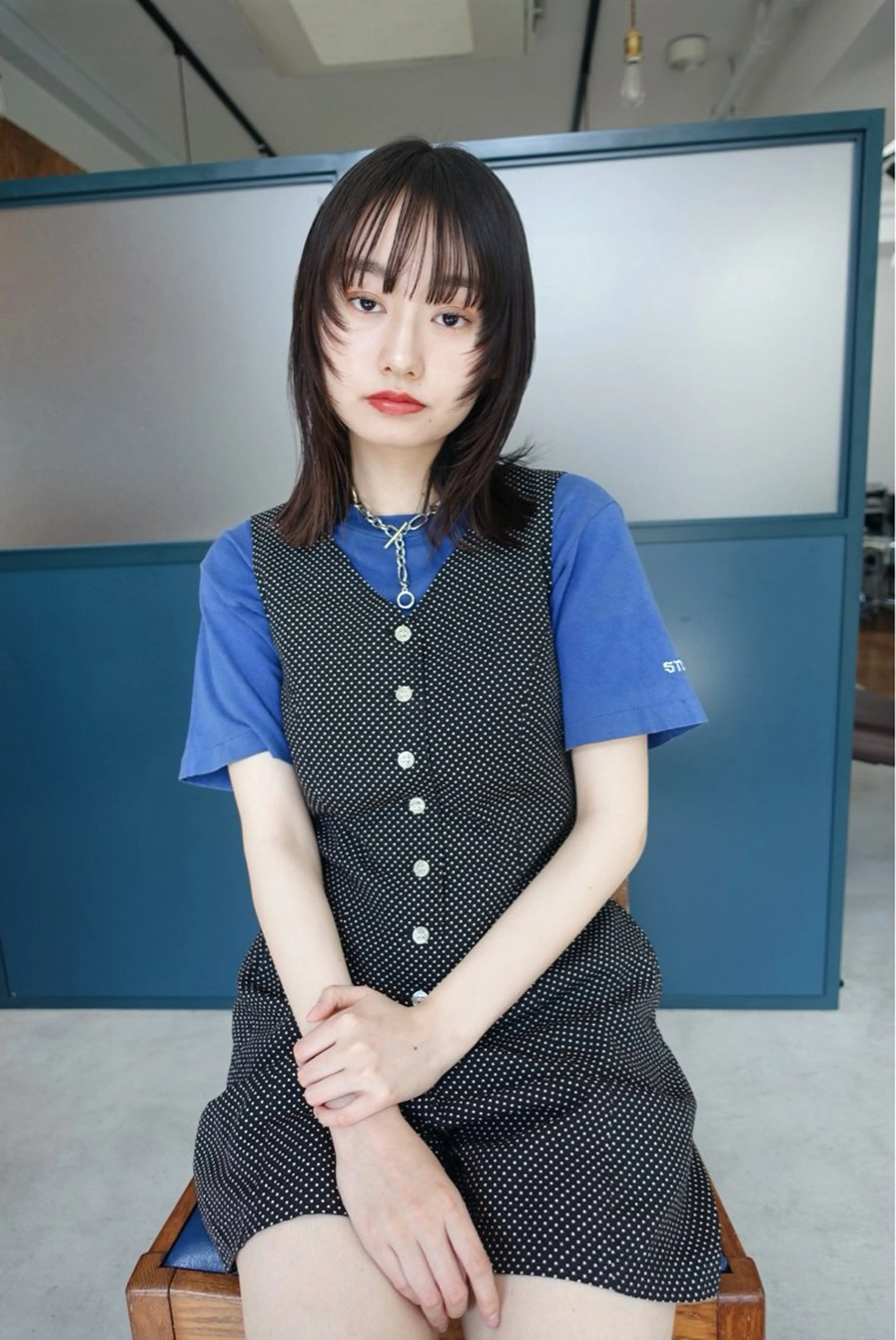 ミディアム カラー 暖色/パーマ 🌼クニトウメイのヘアスタイル