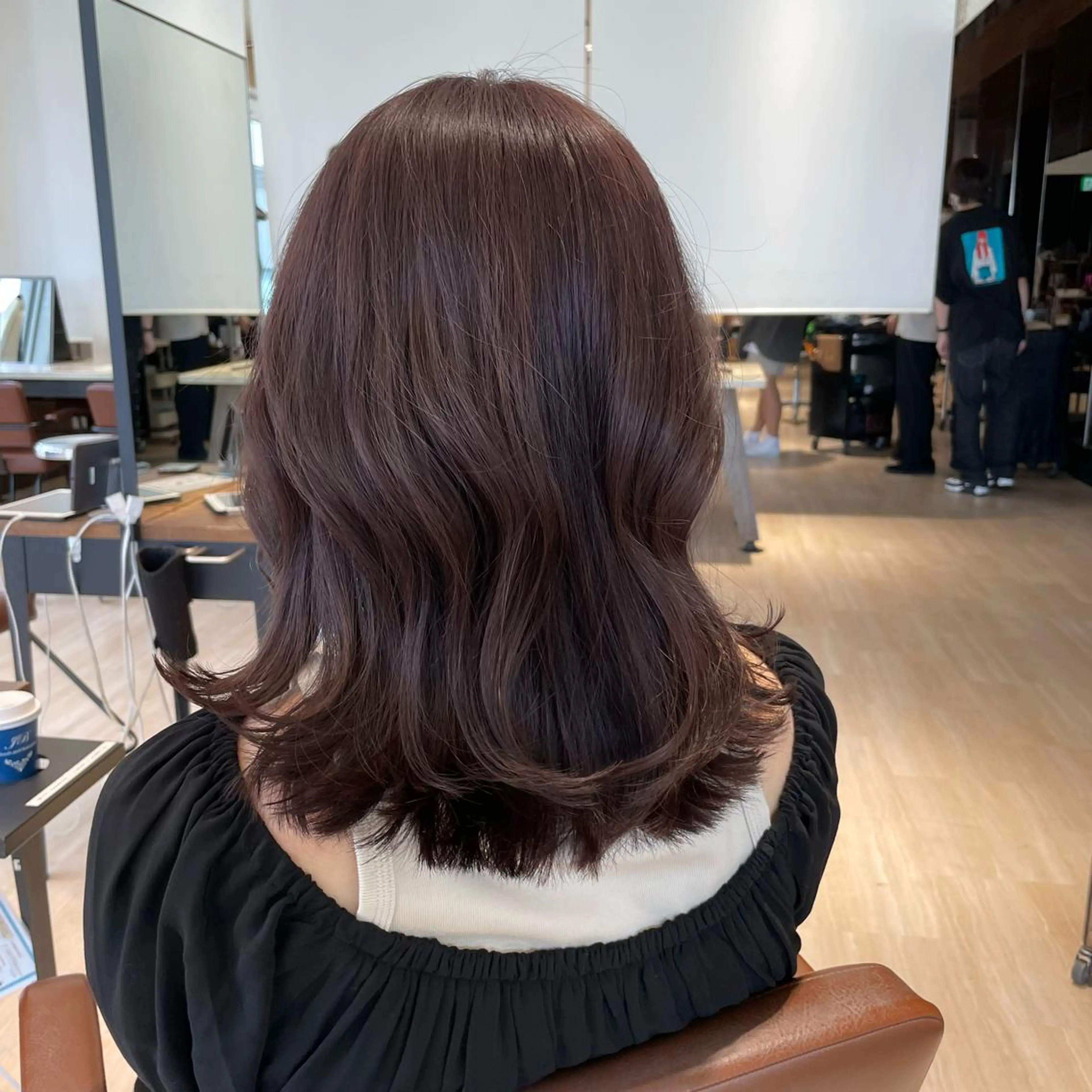 ミディアム カラー 本格韓国ヘア🇰🇷 【uni】キューさんのヘアスタイル