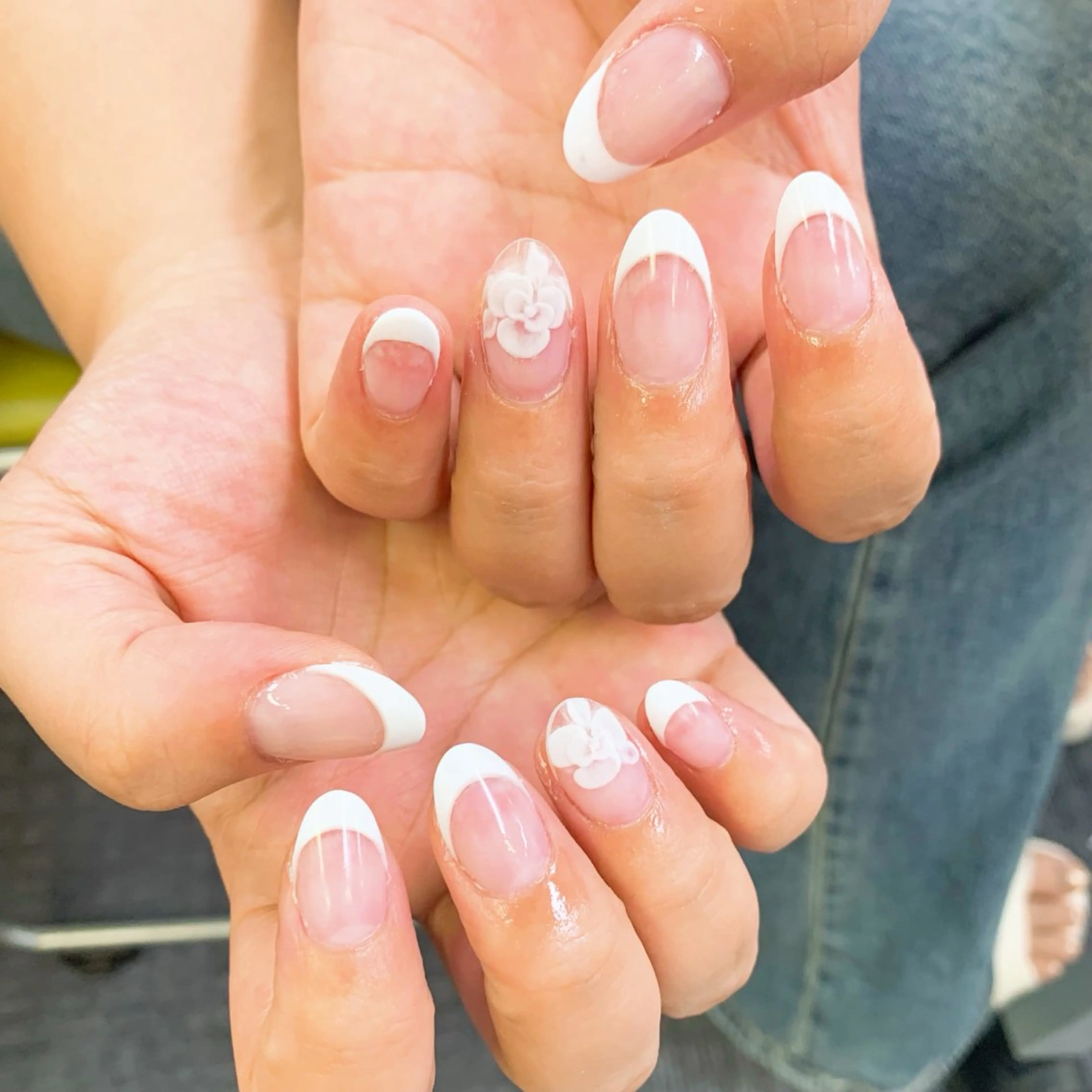 ネイル クリアネイル ブライダルネイル ⭐︎休業中の練習⭐︎ JNA認定講師髙橋のネイルデザイン