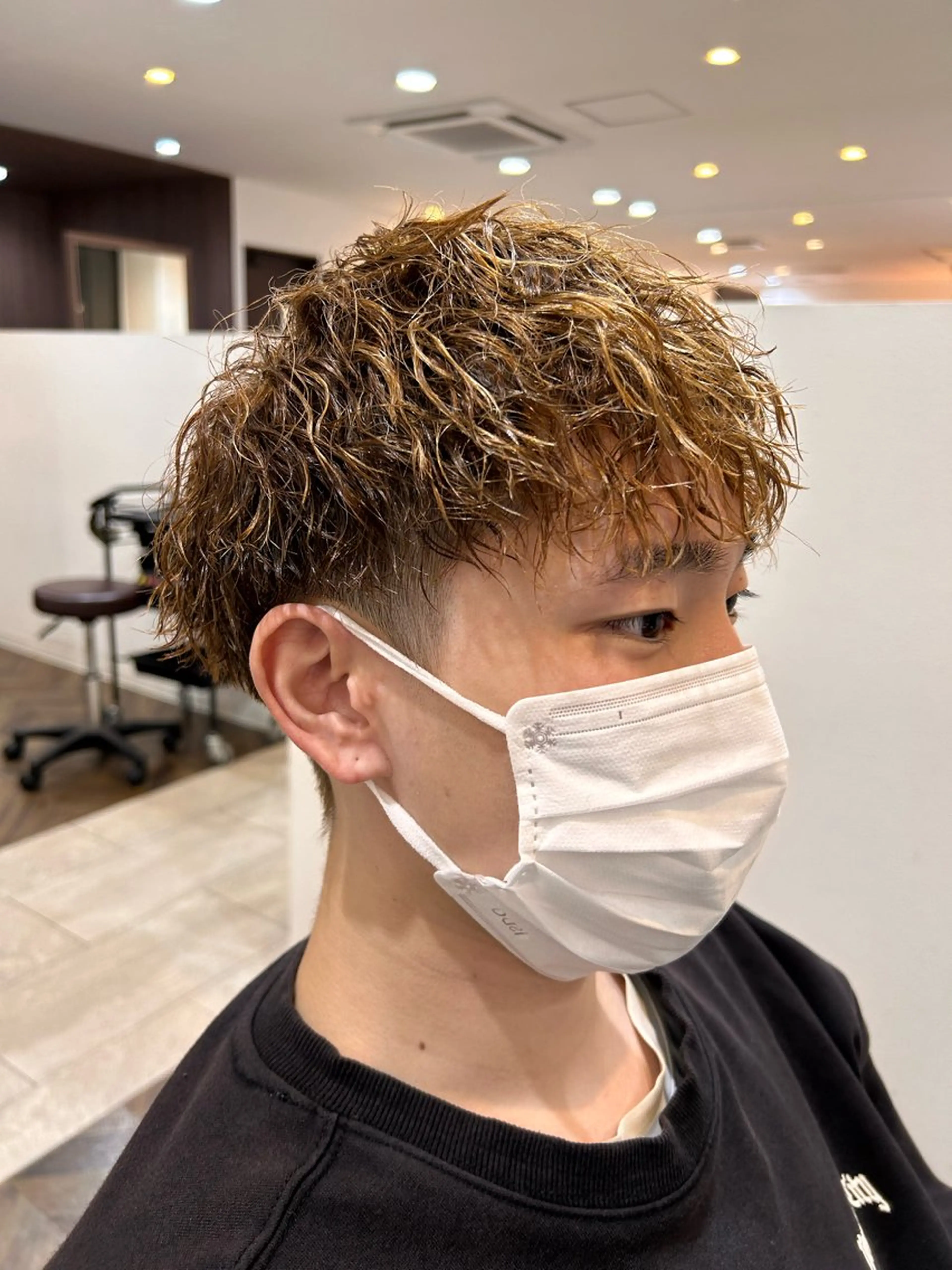 ショート パーマ メンズ メンズパーマ ツイストスパイラルパーマ スパイラルパーマ ボブ/ショート/小倉 ✂中尾吏穏のヘアスタイル