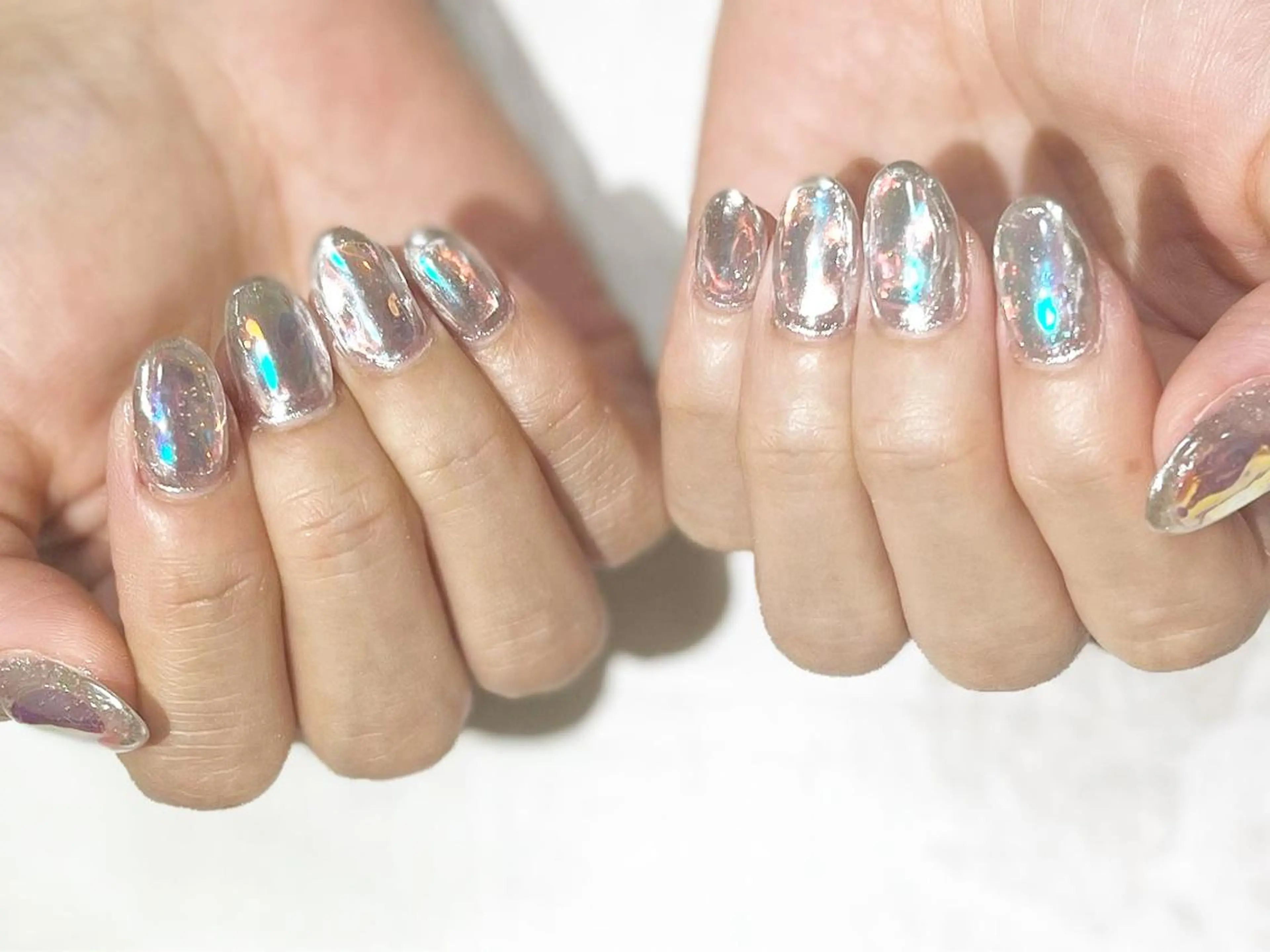 ネイル フットネイル 氷ネイル・うるうるネイル ニュアンスネイル シンプルネイル 春ネイル nail fufla ♡yamane♡のネイルデザイン