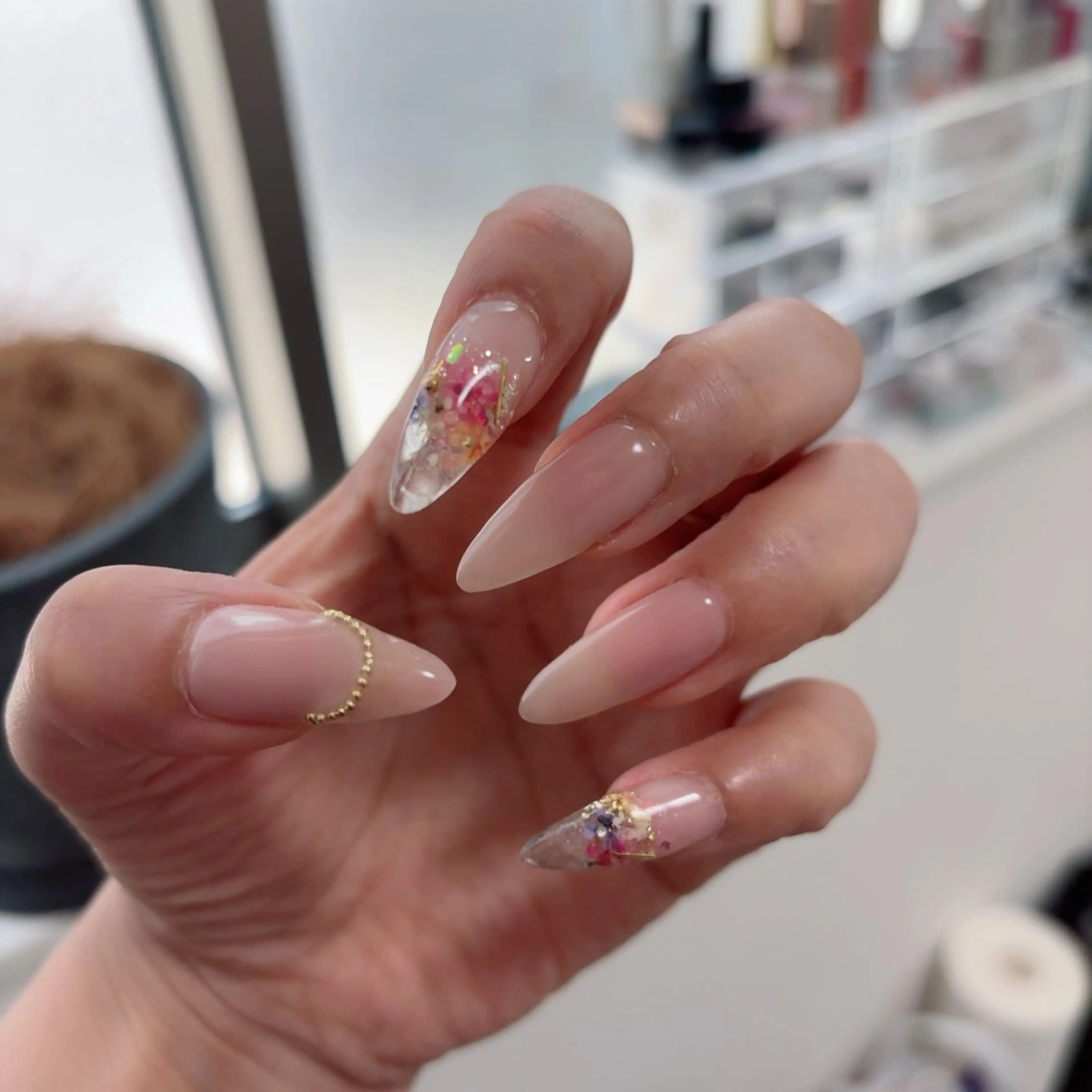 ネイル クリアネイル フラワーネイル ハンドネイル * haruのネイルデザイン