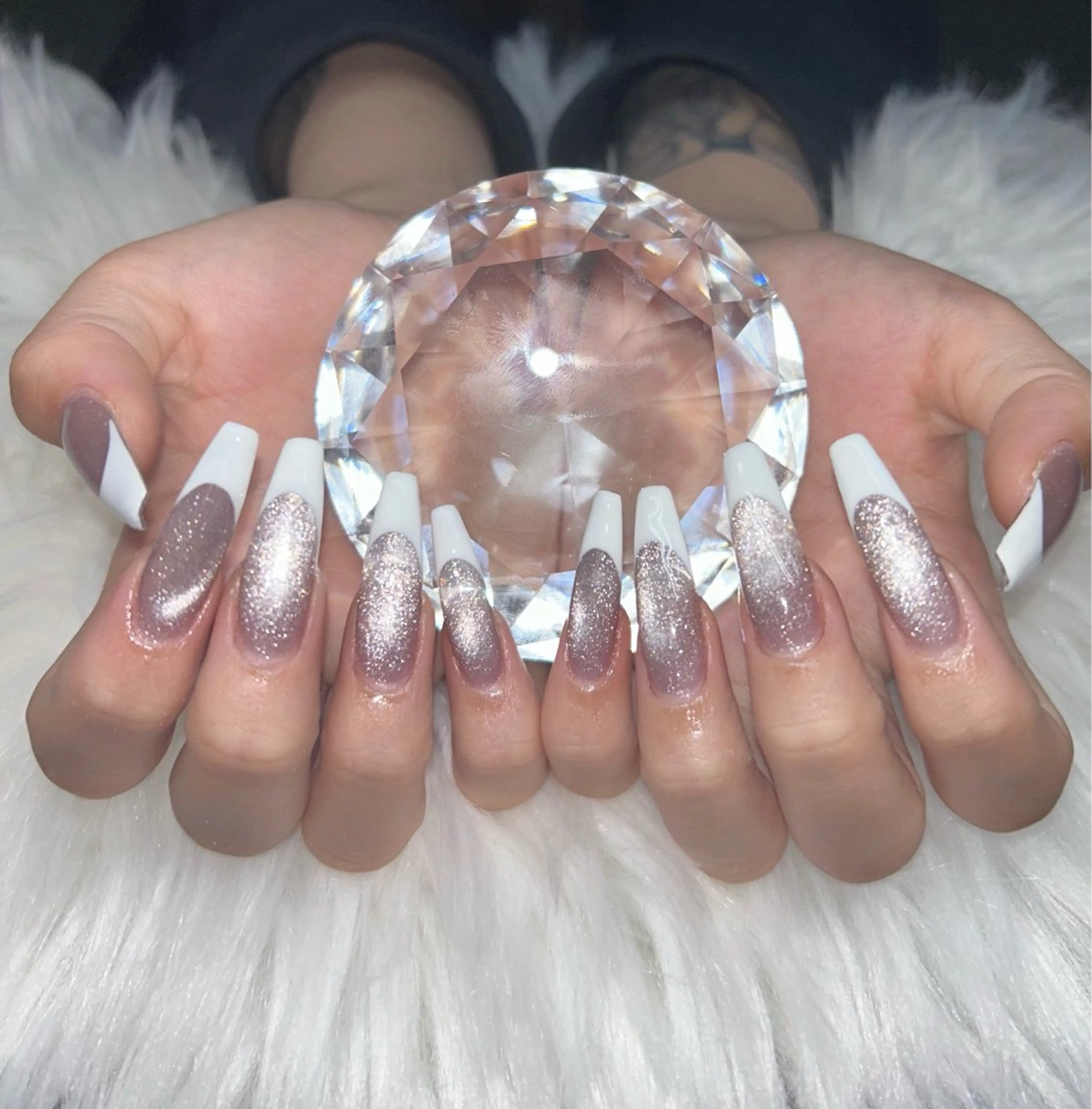 ネイル アートネイル オーロラネイル チークネイル 長さ出し フットネイル Chan nailsのネイルデザイン