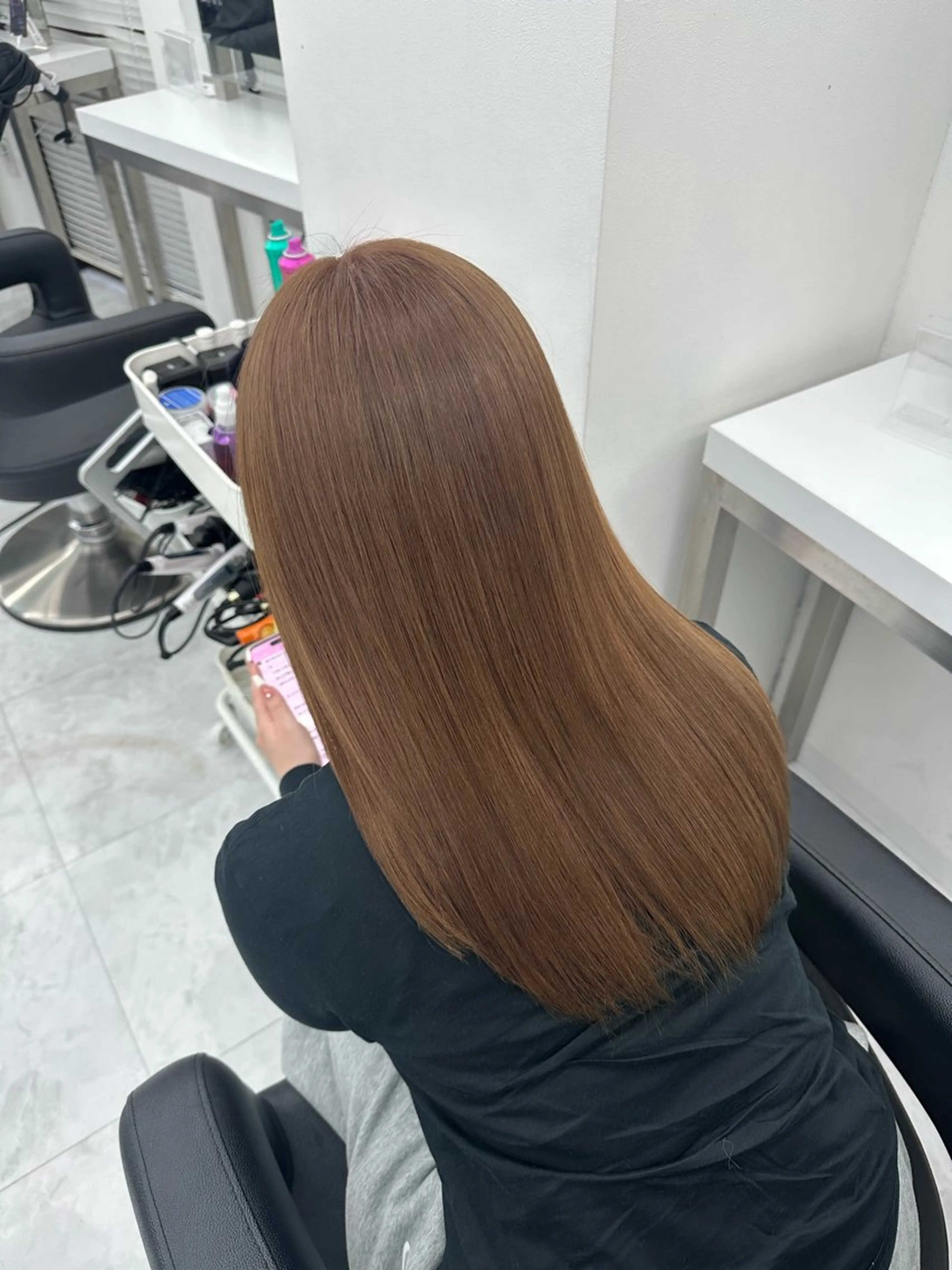 ロング ヘアカラー トリートメント ヘッドスパ rio🧚🏻‍♀️ 暖色/グレージュのヘアスタイル