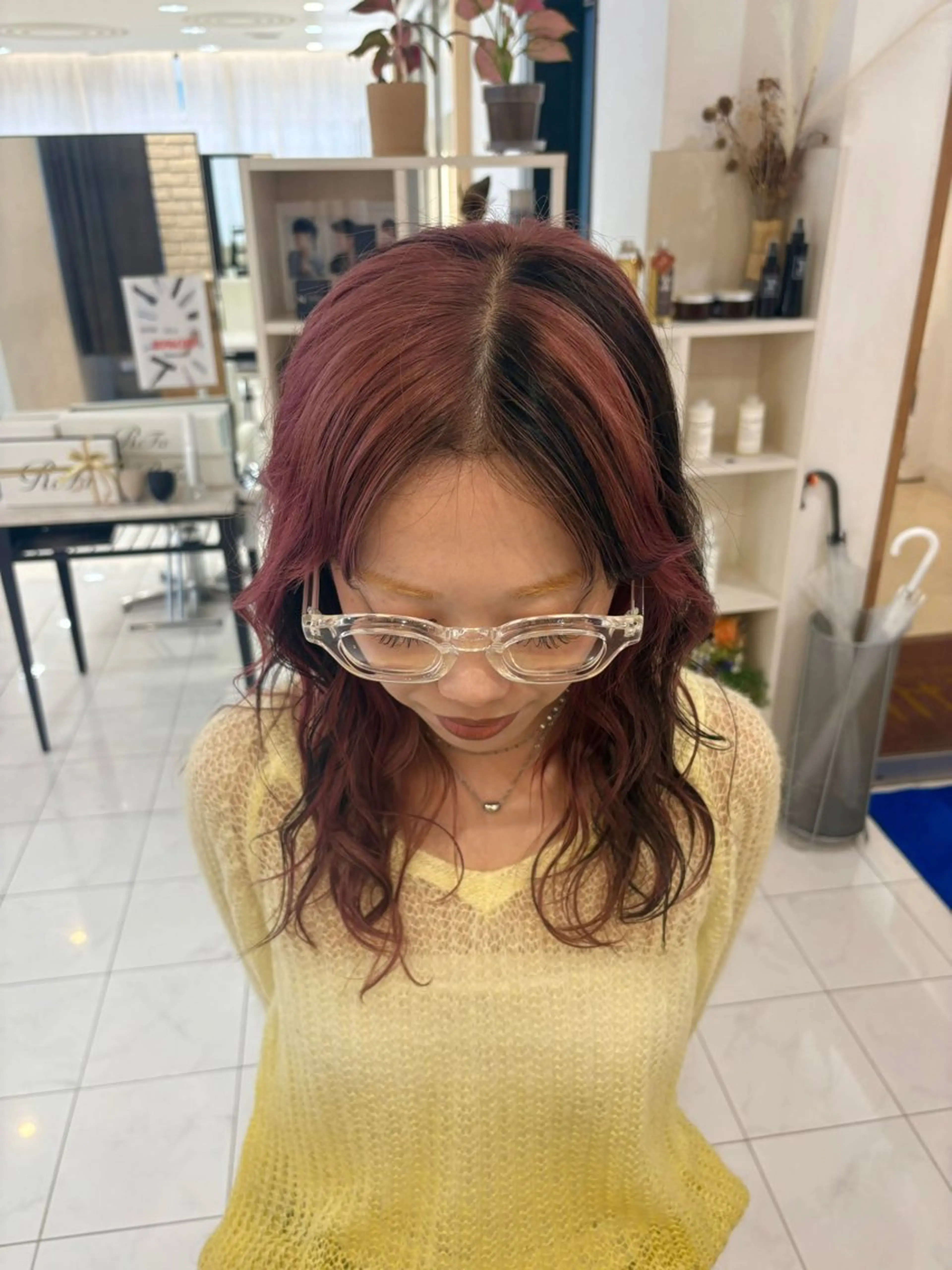 セミロング カット ヘアカラー レイヤー/ブリーチ /ユウカのヘアスタイル
