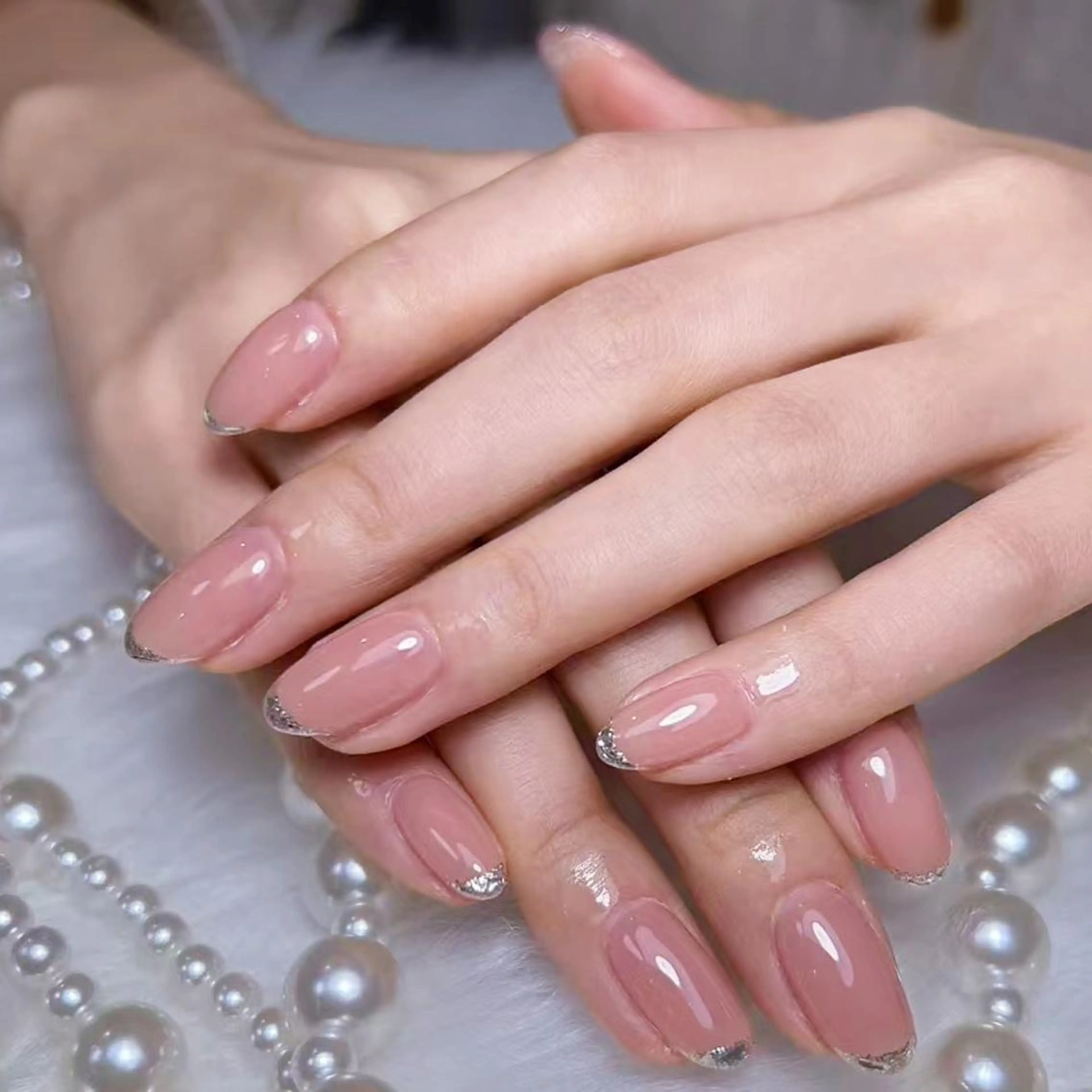 ネイル アートネイル オーロラネイル フラッシュネイル ガーリー キラキラネイル リナ 💅のネイルデザイン