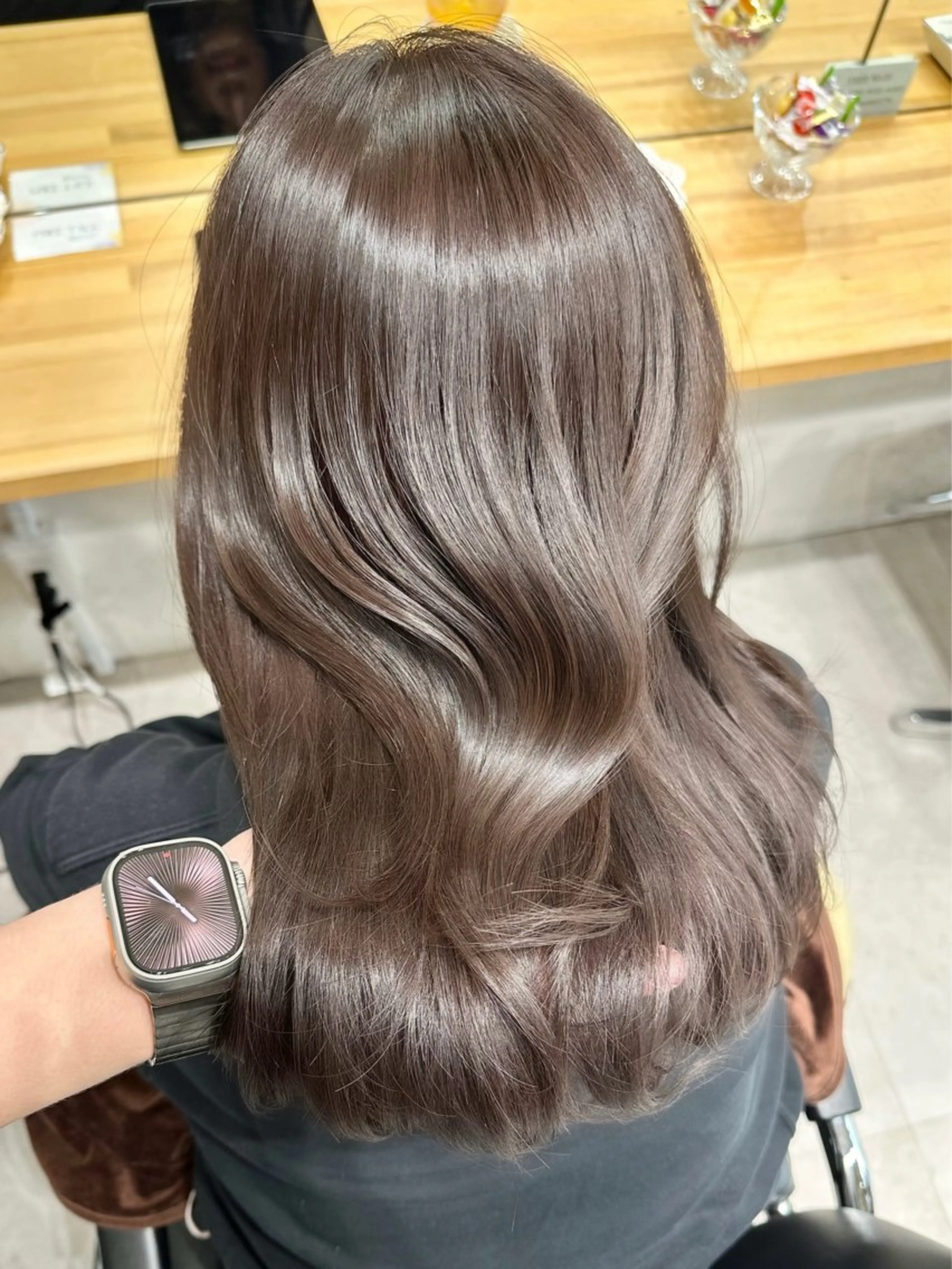 セミロング カット ヘアカラー トリートメント ✨透明感カラー/縮毛 恵比寿HAYATO✨のヘアスタイル