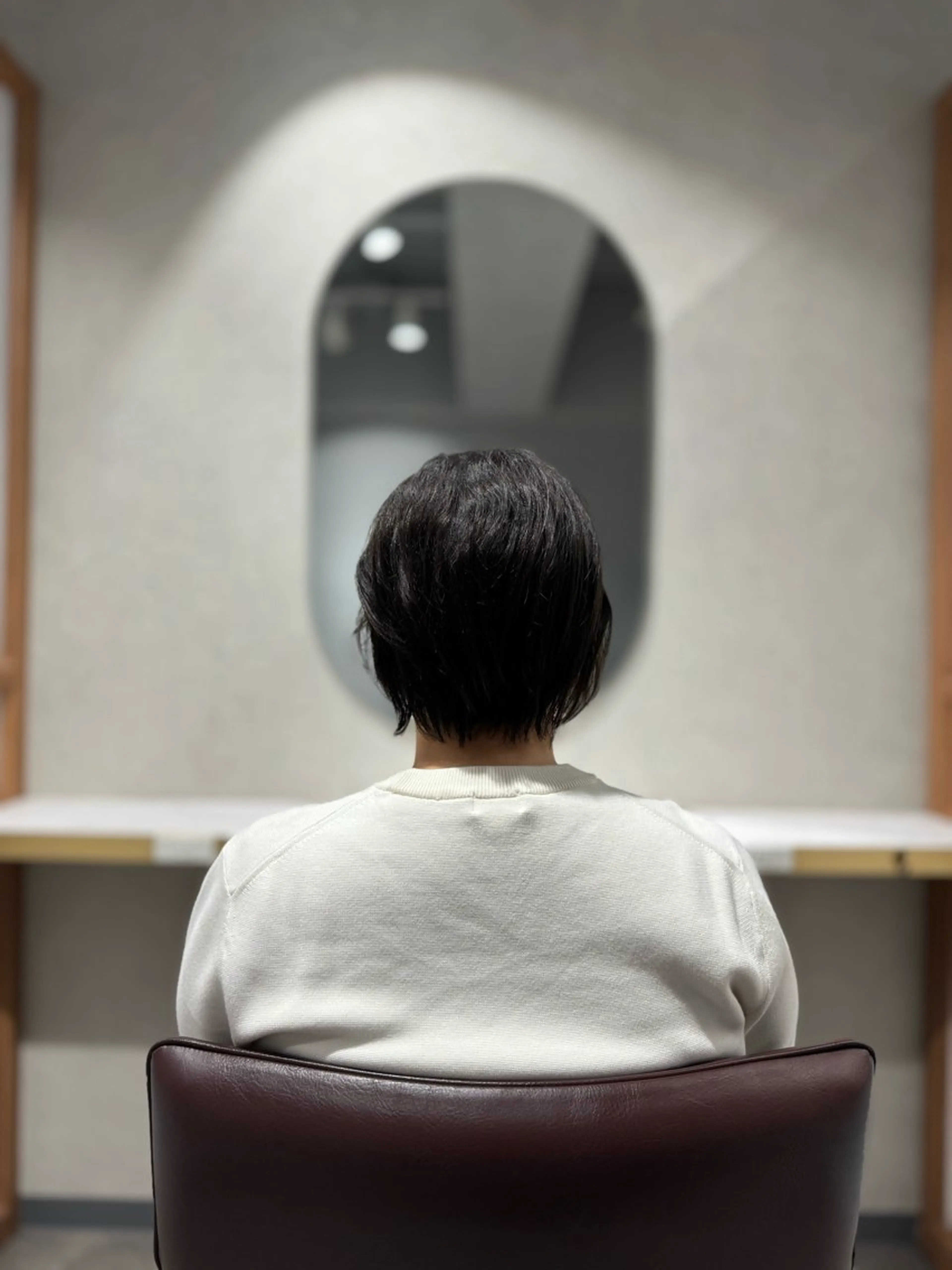 ショート カット ヘアカラー くせ毛カット終着点 カワサキトオル溝の口のヘアスタイル