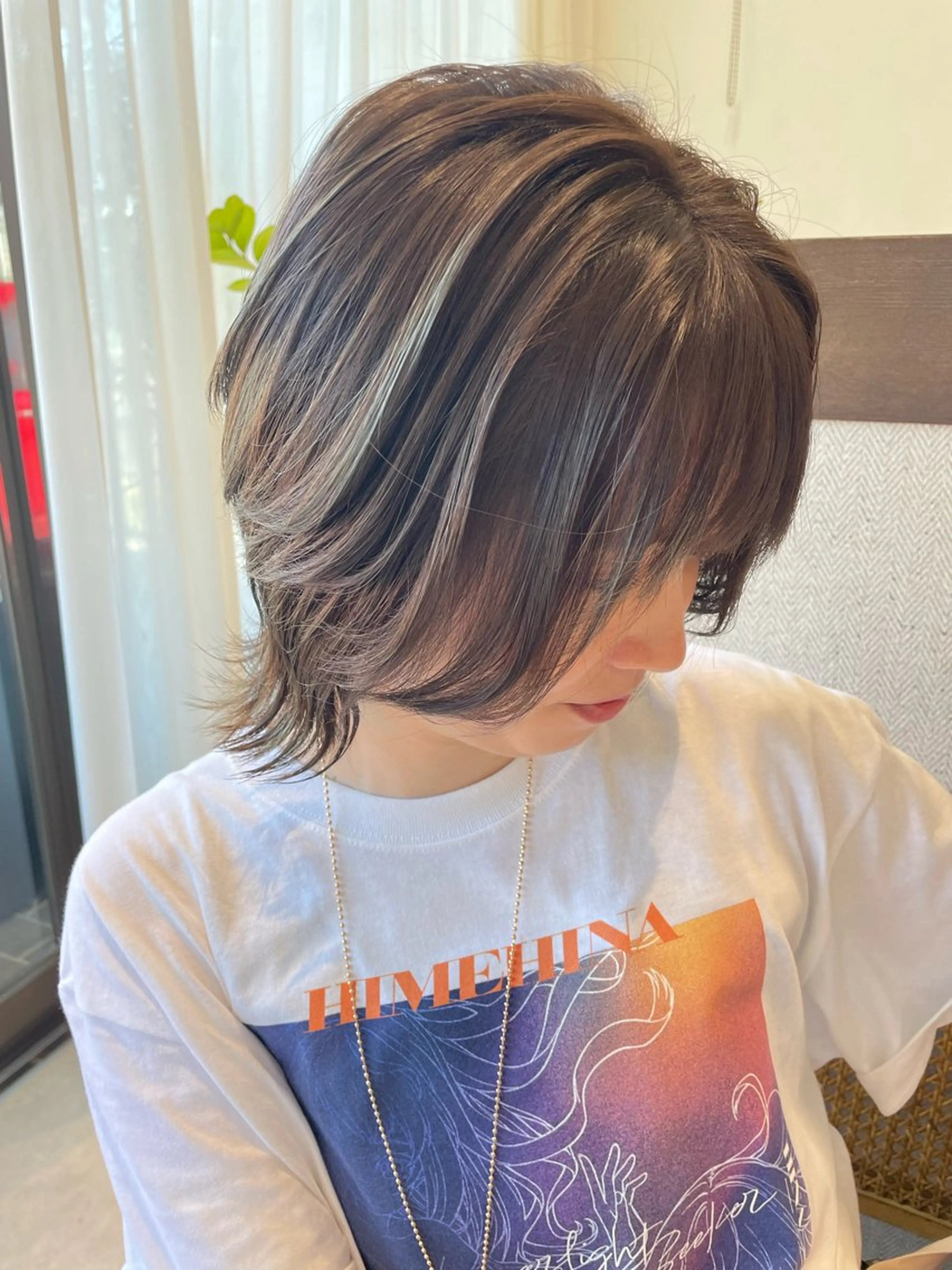 ミディアム カラー カット ヘアカラー 高木 櫻のヘアスタイル