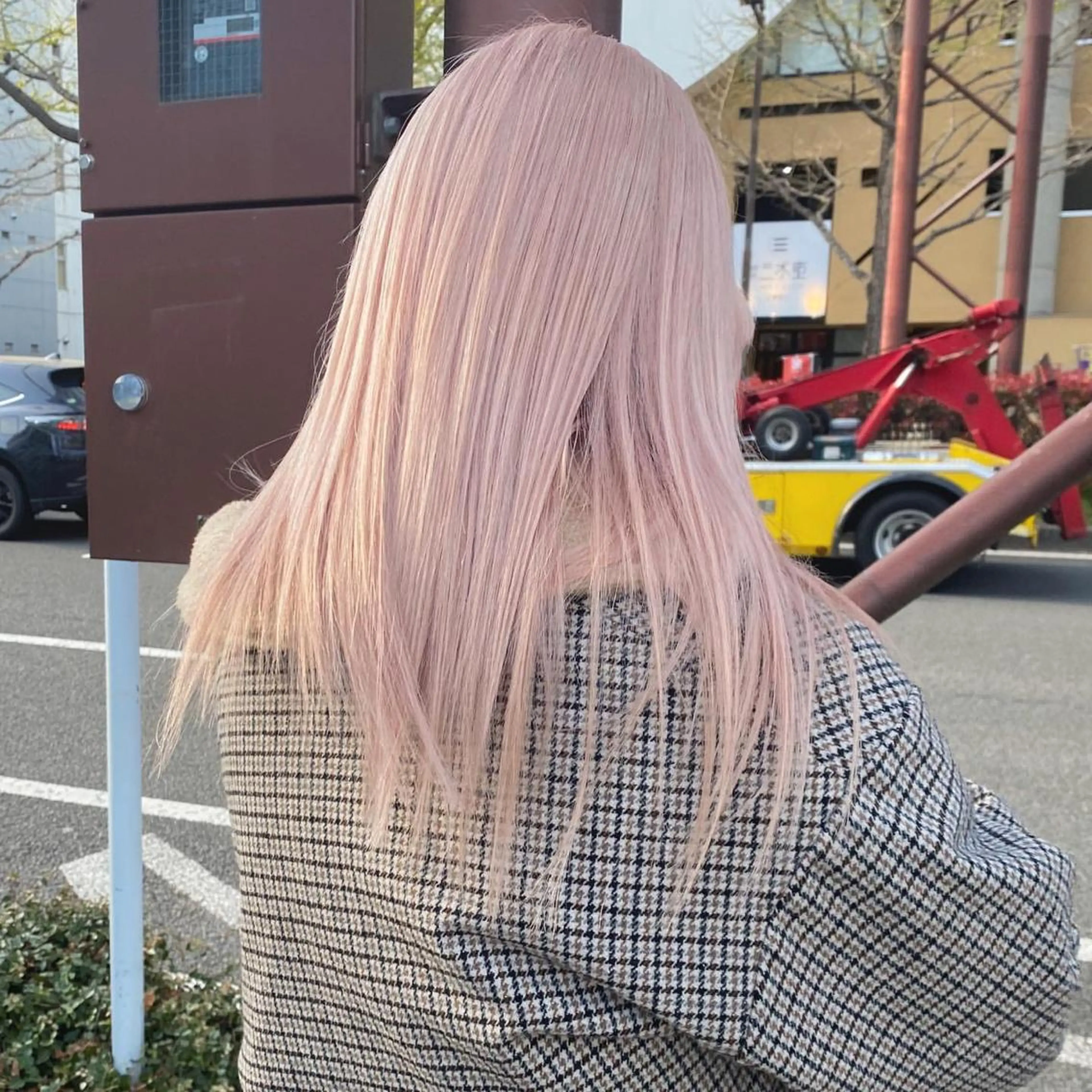 ロング オリーブ カラー✨有坂映哉のヘアスタイル