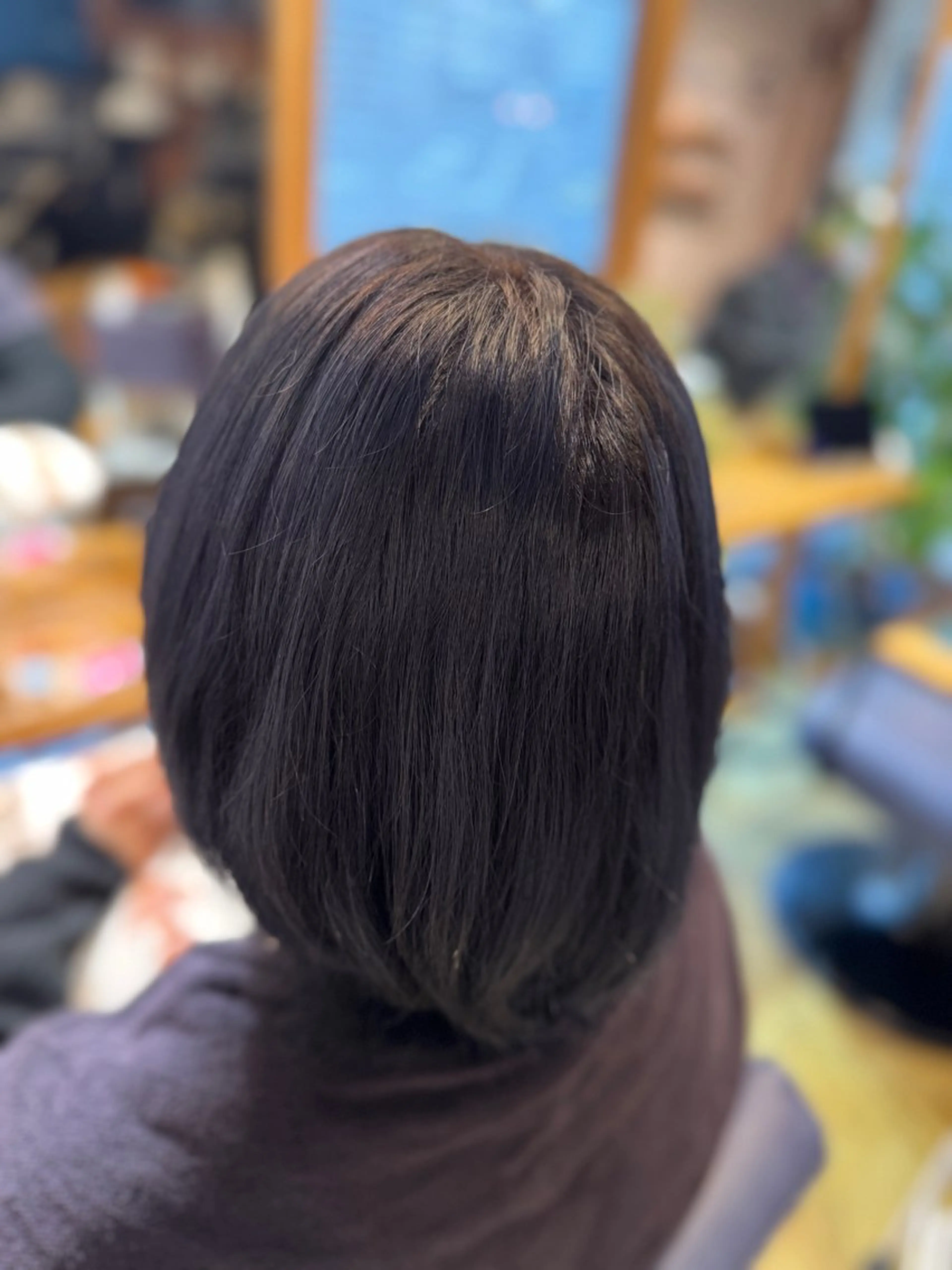 カラー 黒髪 ブルーカラー ブルーブラック ヘアカラー 【髪質改善】 🌙ＲＵＮＡ🌙のヘアスタイル