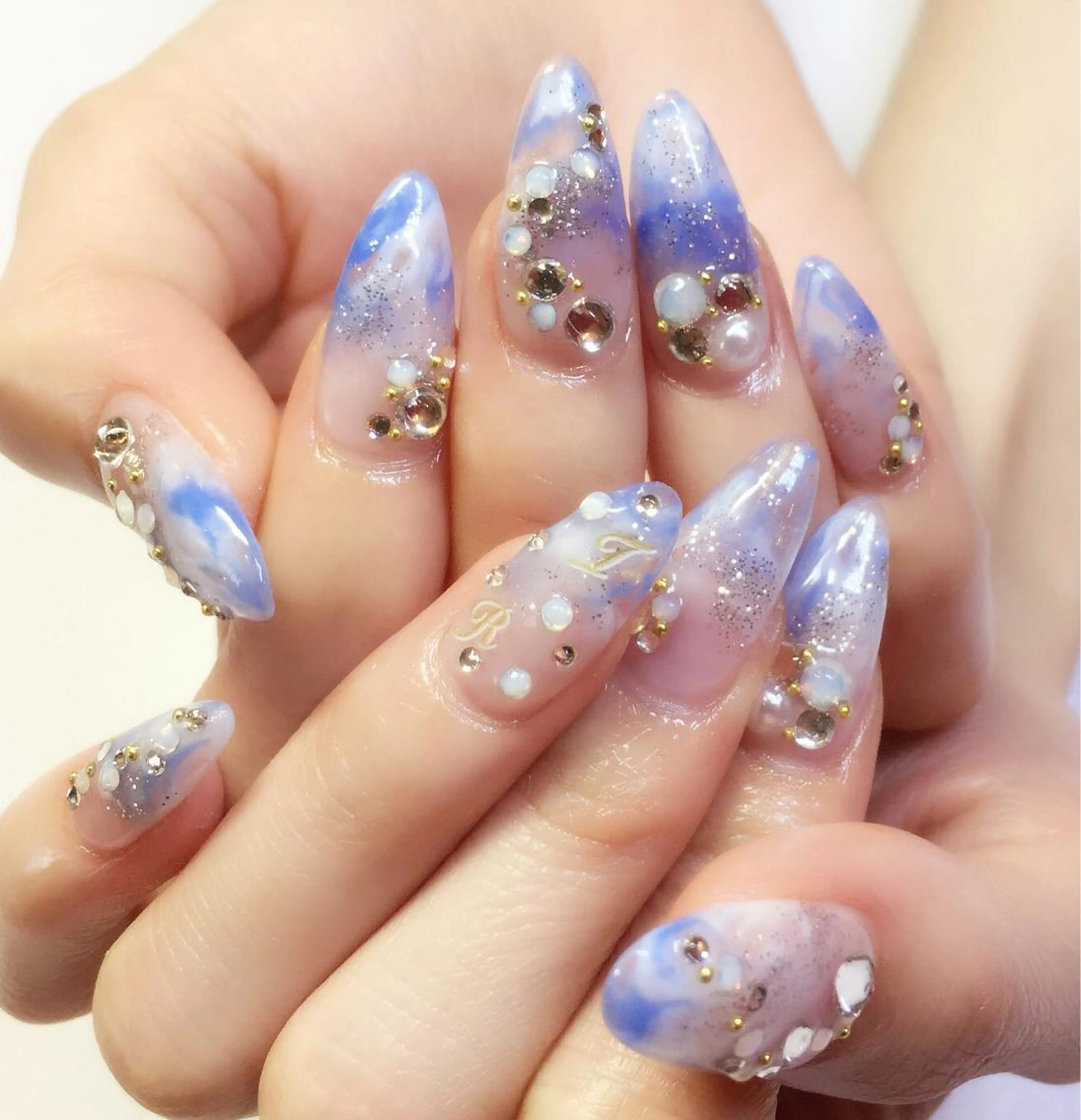 ネイル 大理石ネイル(マーブル) スカルプネイル nail salon Soeurのネイルデザイン