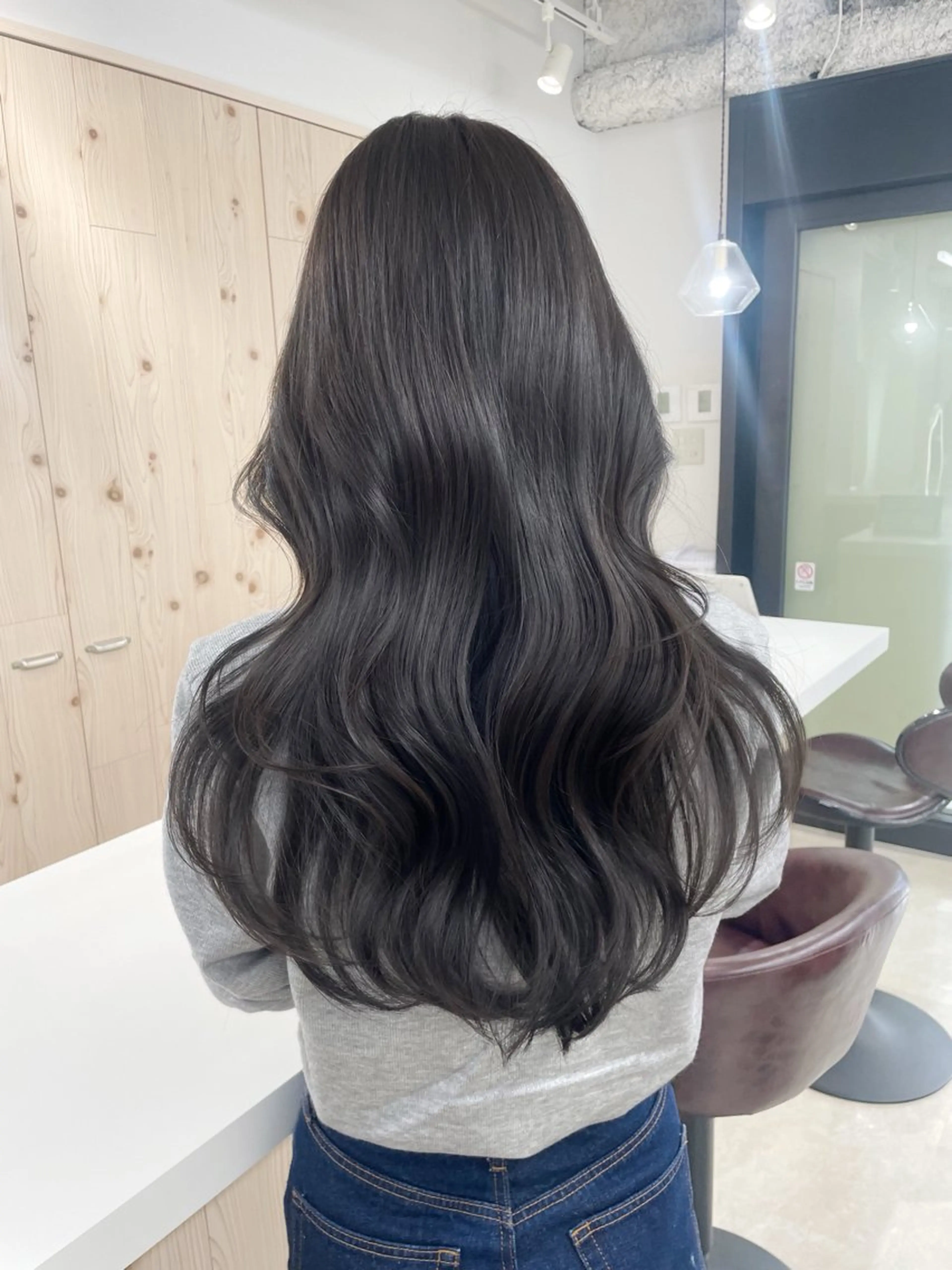 ロング カラー ヘアカラー トリートメント 新宿/韓国ヘア/ 髪質改善ストレートのヘアスタイル