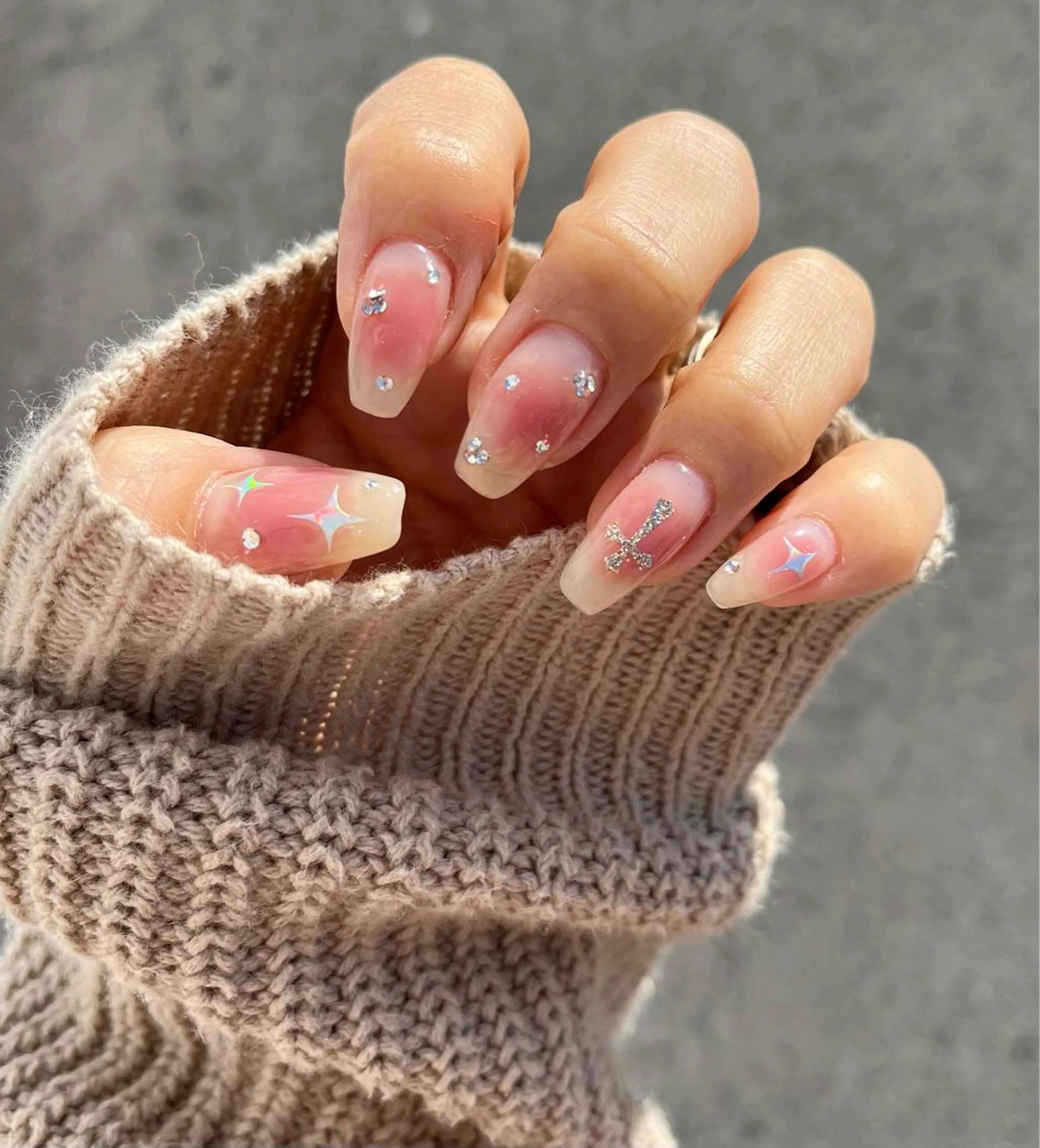 ネイル ブラウン チークネイル ハンドネイル nails' it...のネイルデザイン