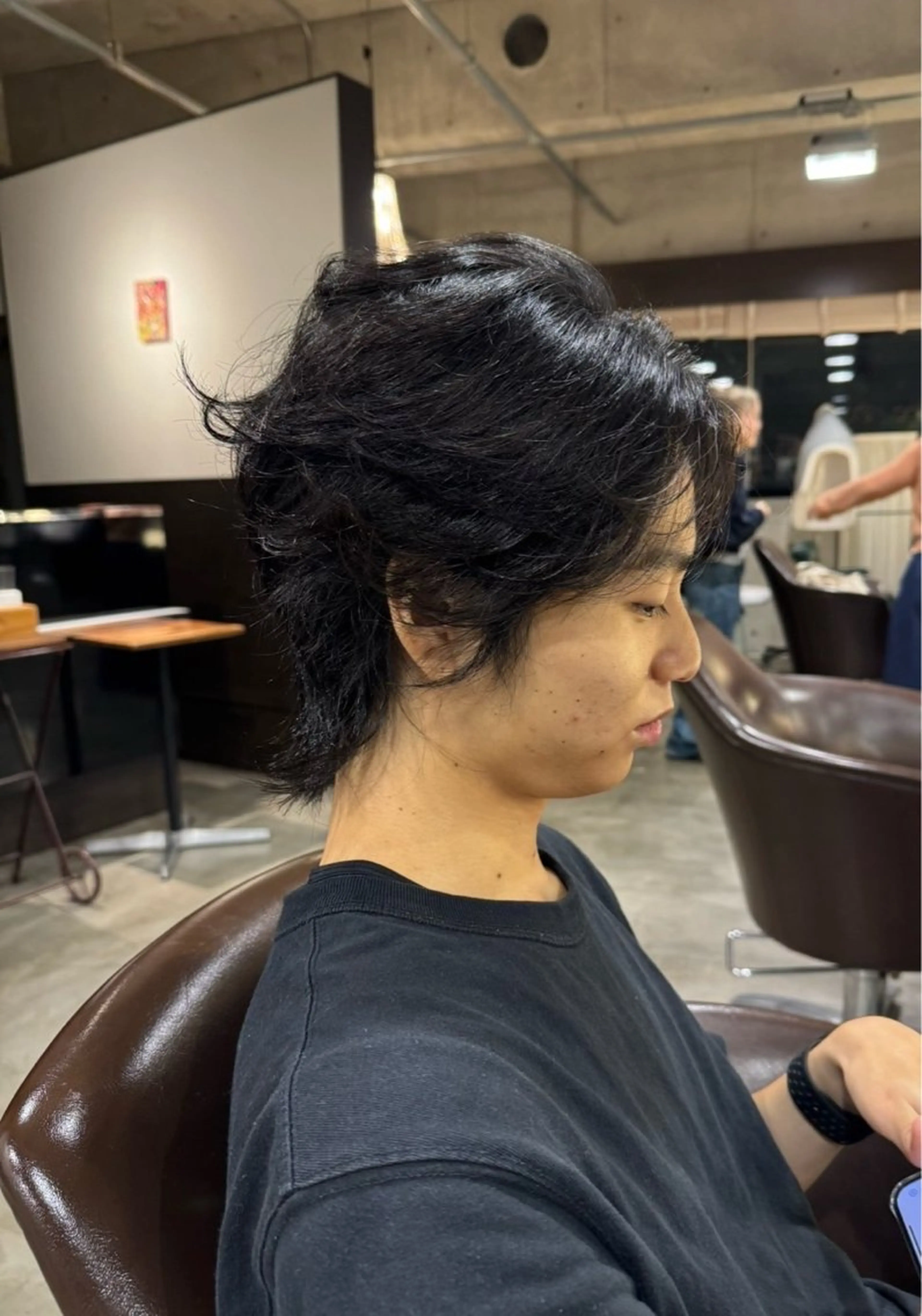 ショート ウルフカット タツキ／レイヤー／ パーマ／艶カラーのヘアスタイル