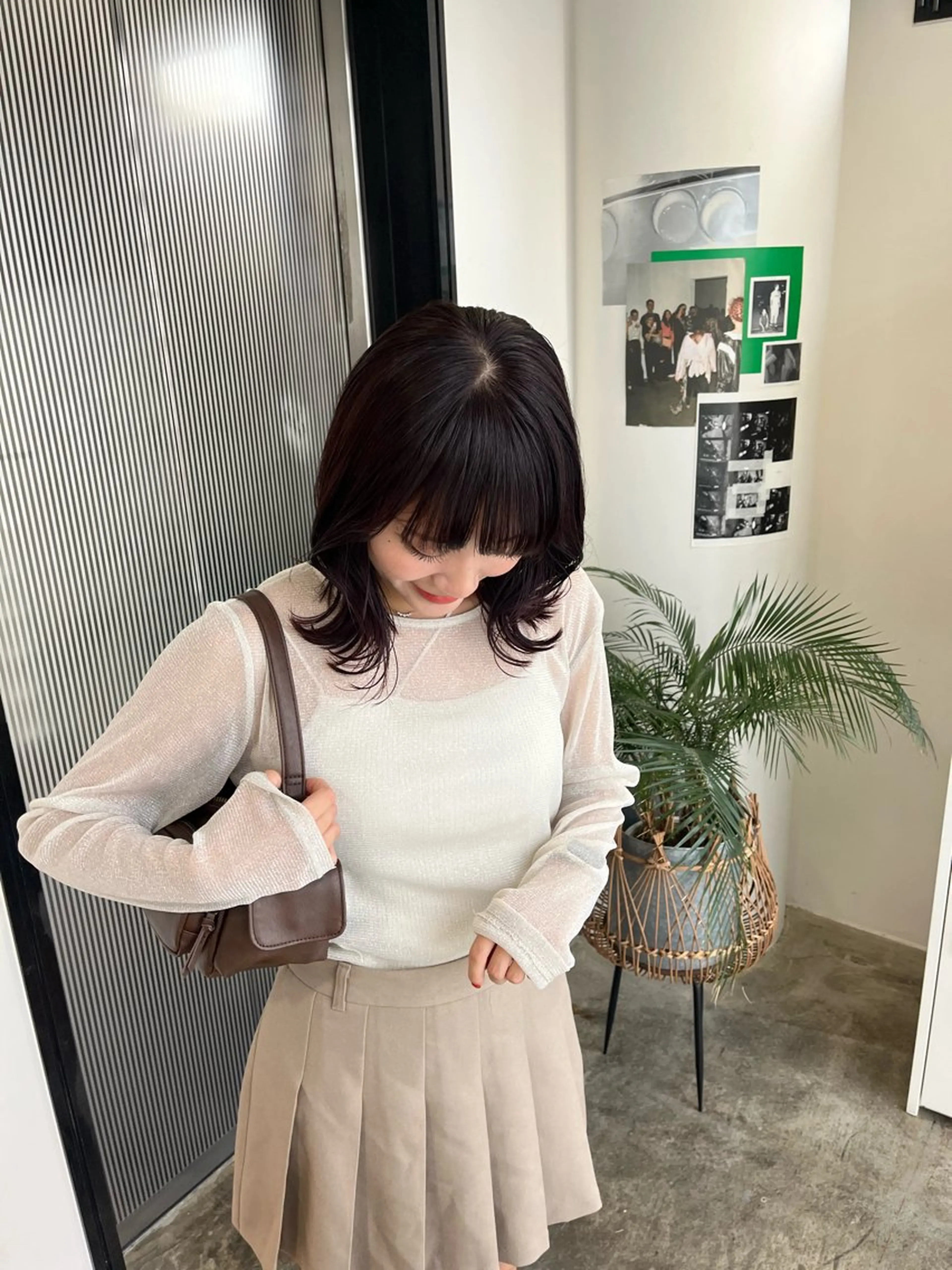 ミディアム カラー ボルドーカラー 🟡ひろの/ツヤ カラー/髪質改善🟡のヘアスタイル