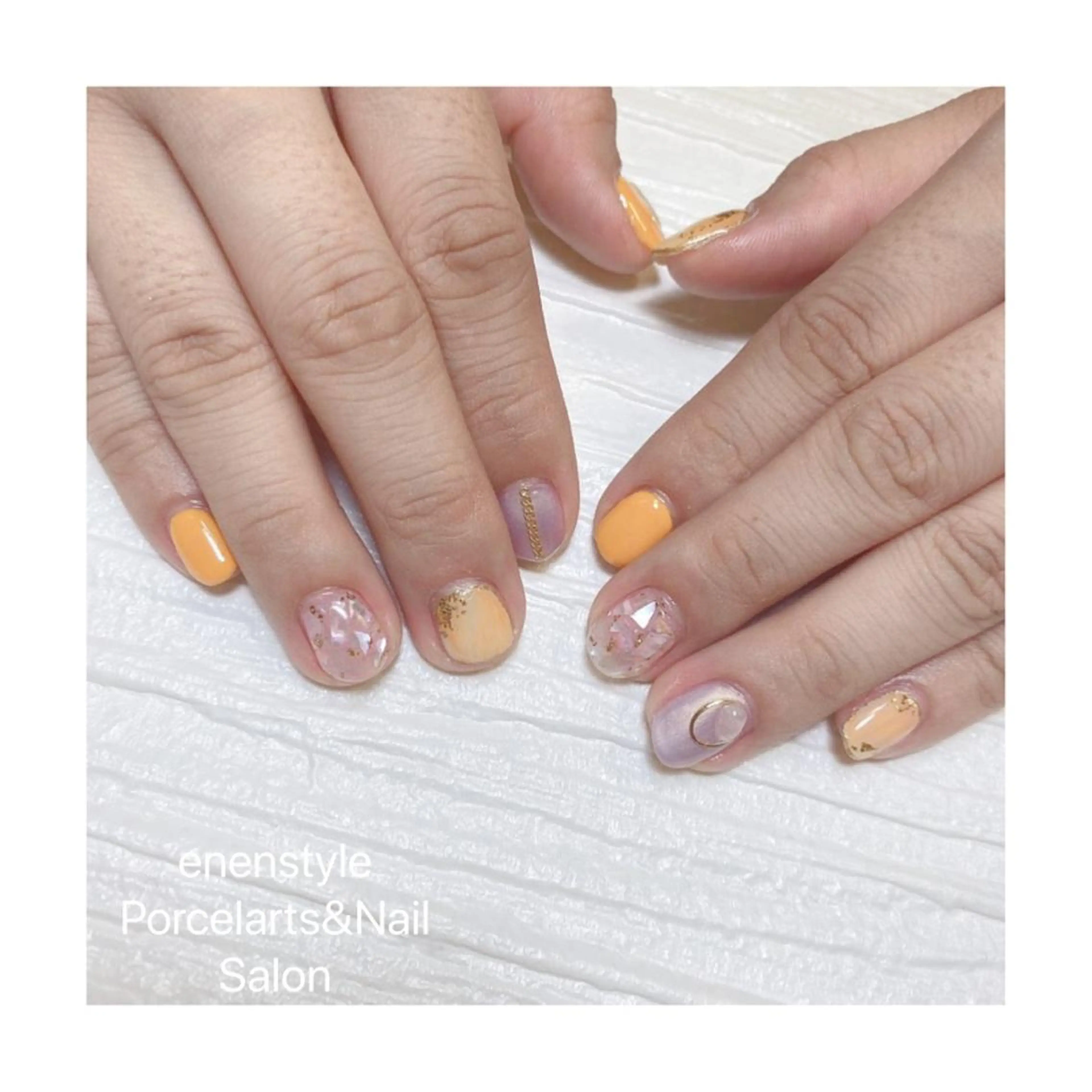ショート ネイル ハンドネイル 👑enen style👑のネイルデザイン