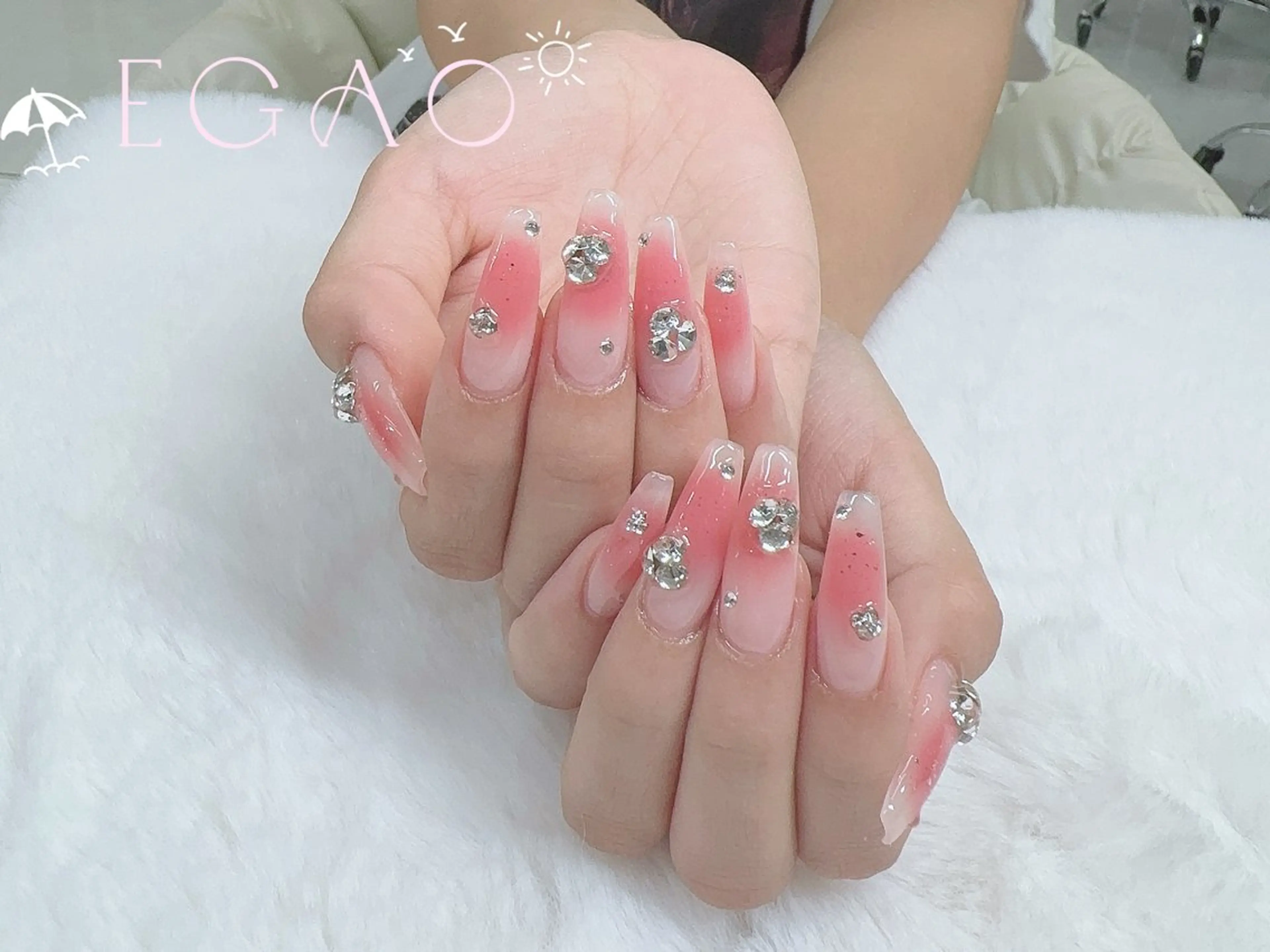 ネイル アートネイル フットネイル フレンチネイル ジェルネイル グラデーション Egao Nail錦糸町店のネイルデザイン