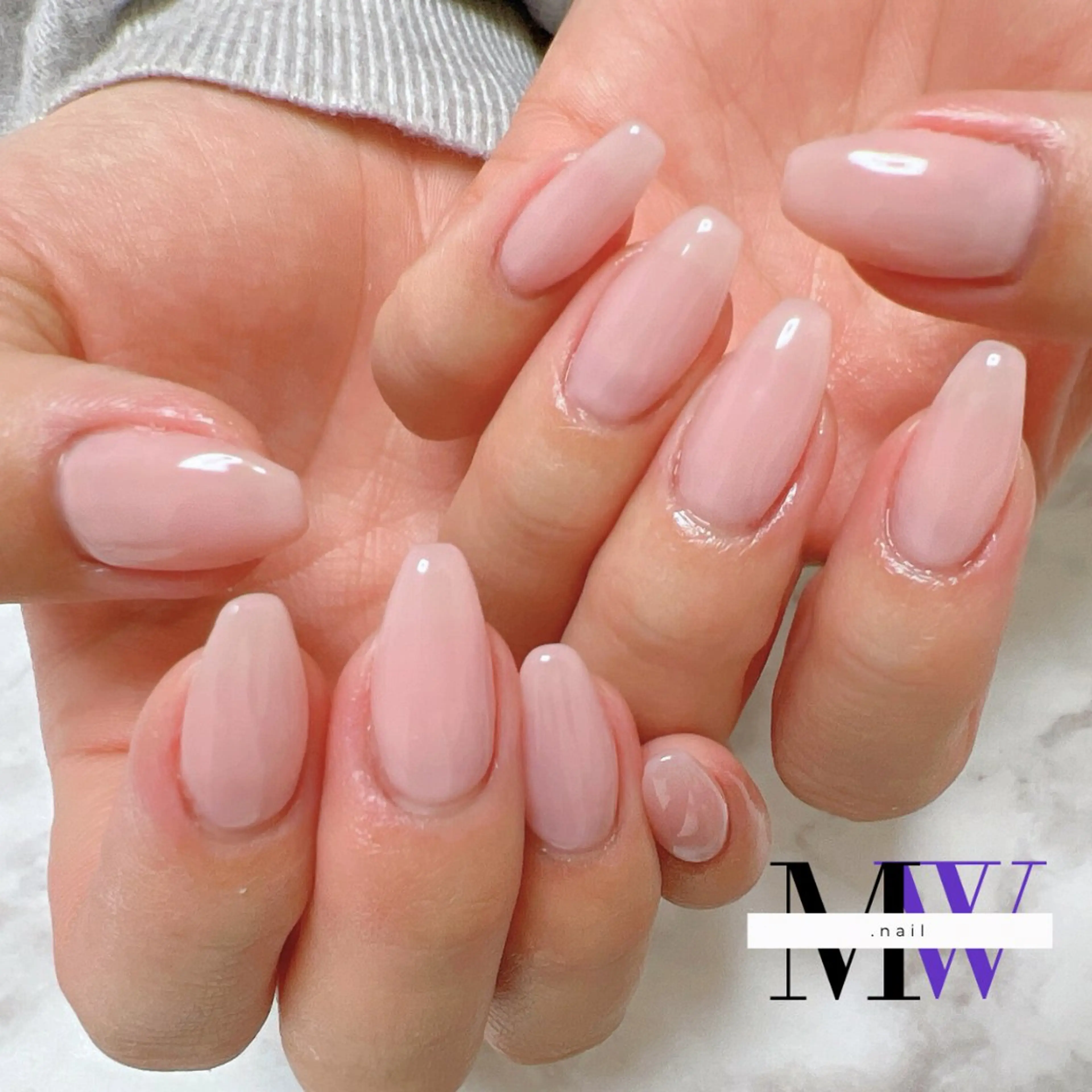 ネイル ワンカラーネイル ハンドネイル MW .nailのネイルデザイン